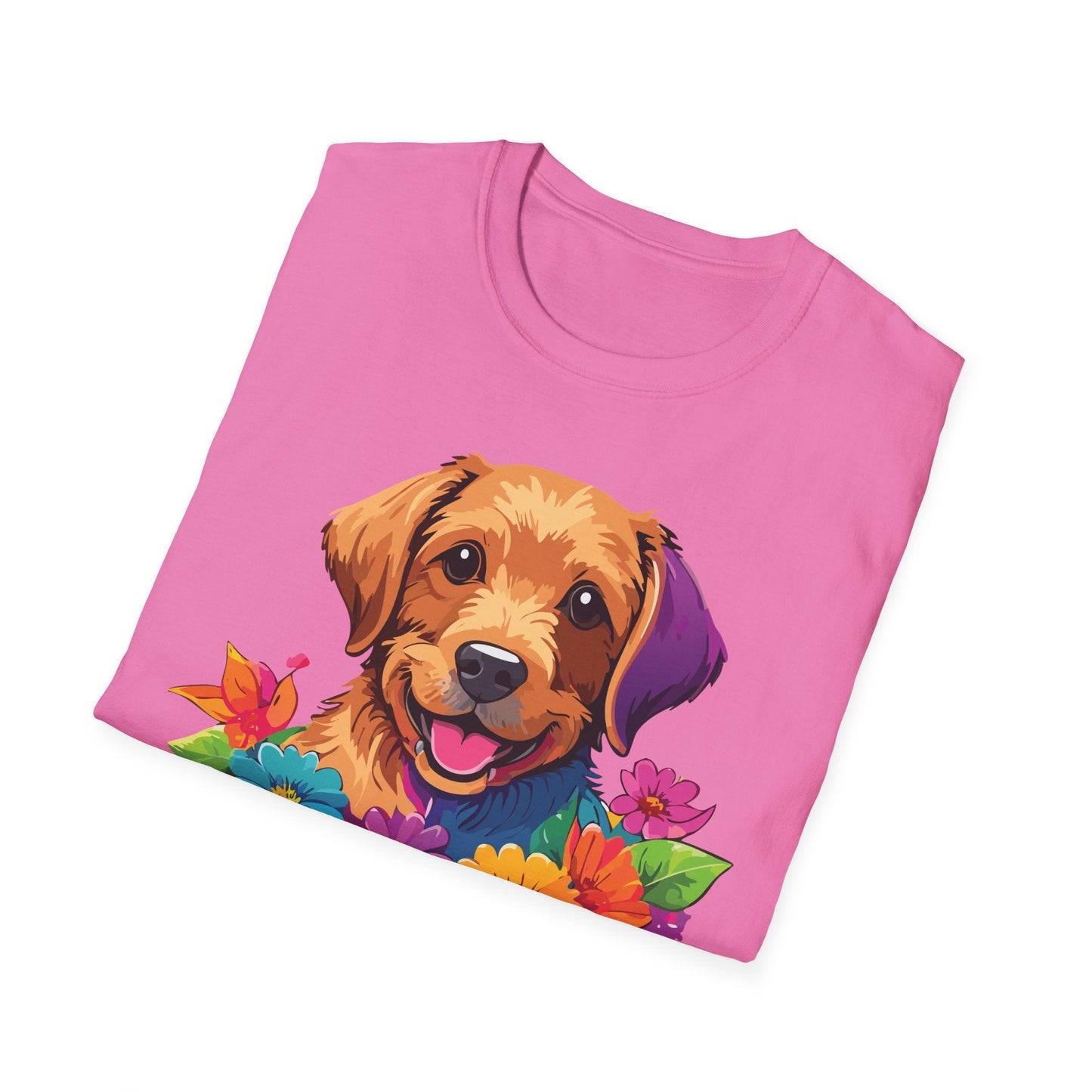 Unisex Dog Shirt With Animals Tee Softstyle Gildan 64000 Comfort Fit