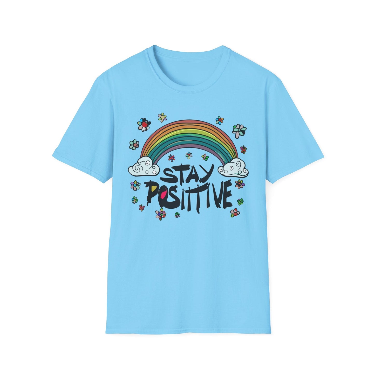 Positive Slogan T Shirt Unisex Softstyle Tee With Positive Words And Good Quotes Gildan 64000