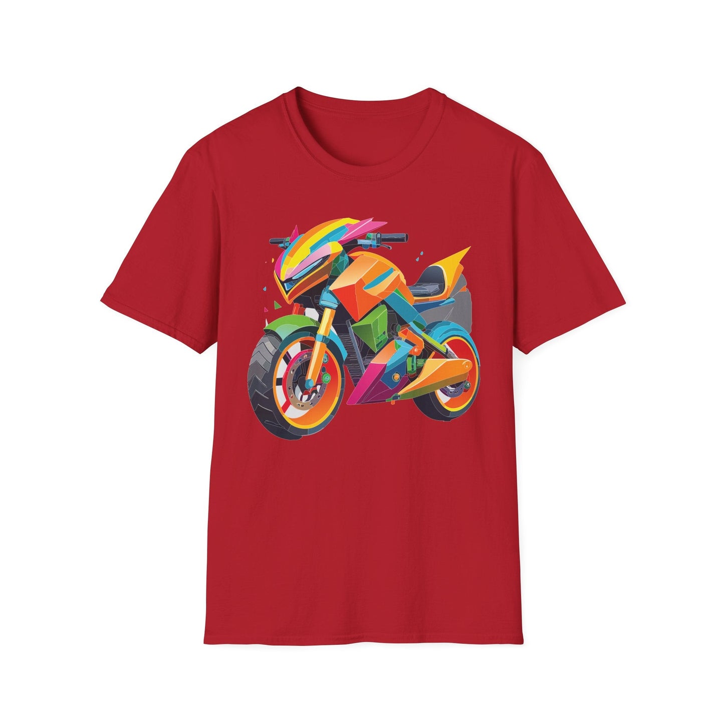 Unisex Bike T Shirt Moto Shirt MTB T Shirt With Art Design Softstyle Cotton Tee For Enthusiasts
