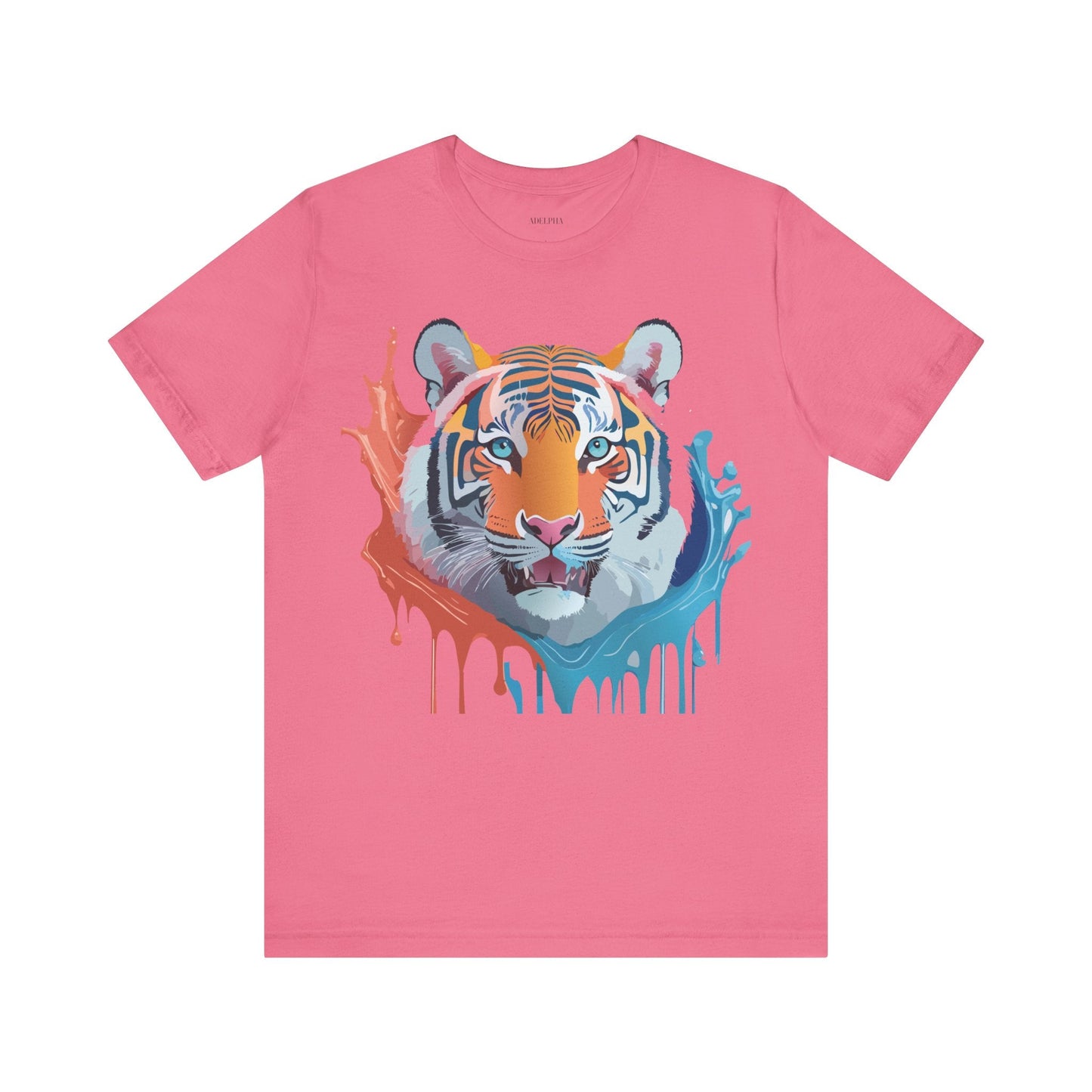 Tiger Graphic Unisex 100 Cotton Vintage Art with Animal Tee 22