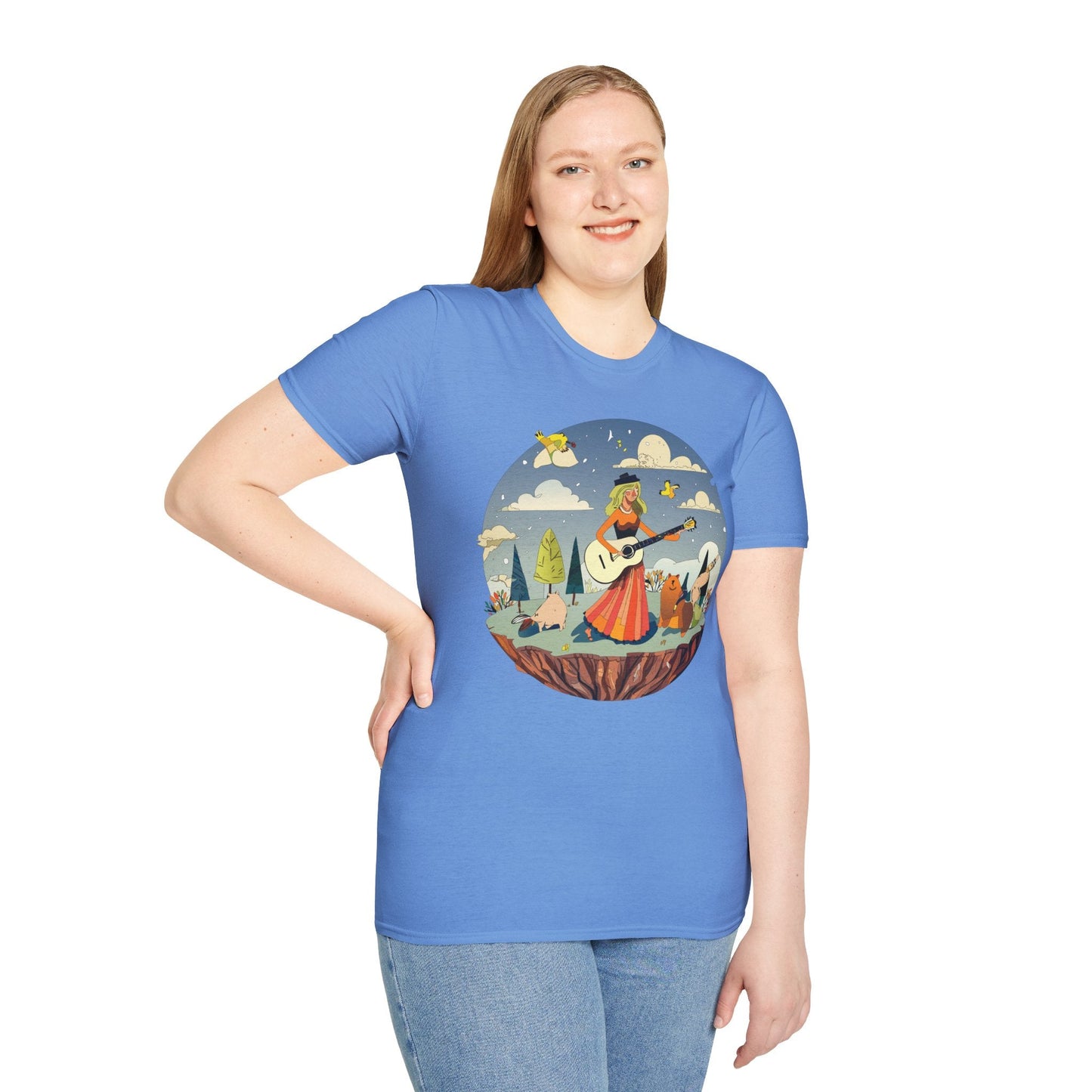 Womens Graphic T Shirt Art Design Tee Unisex SoftStyle Gildan 64000 100 Percent Cotton