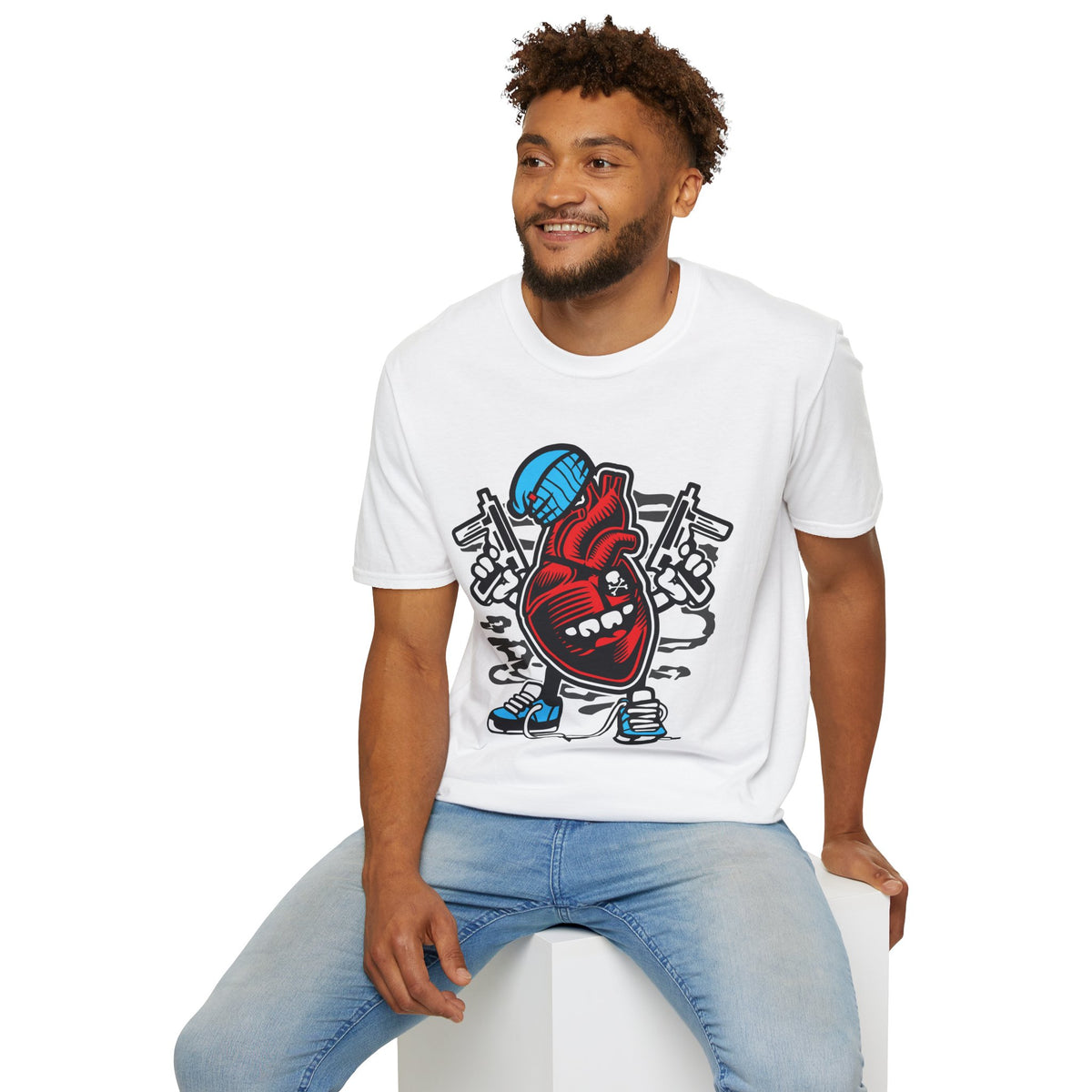 Unisex Cotton T-Shirt with Cartoon Graphic Design