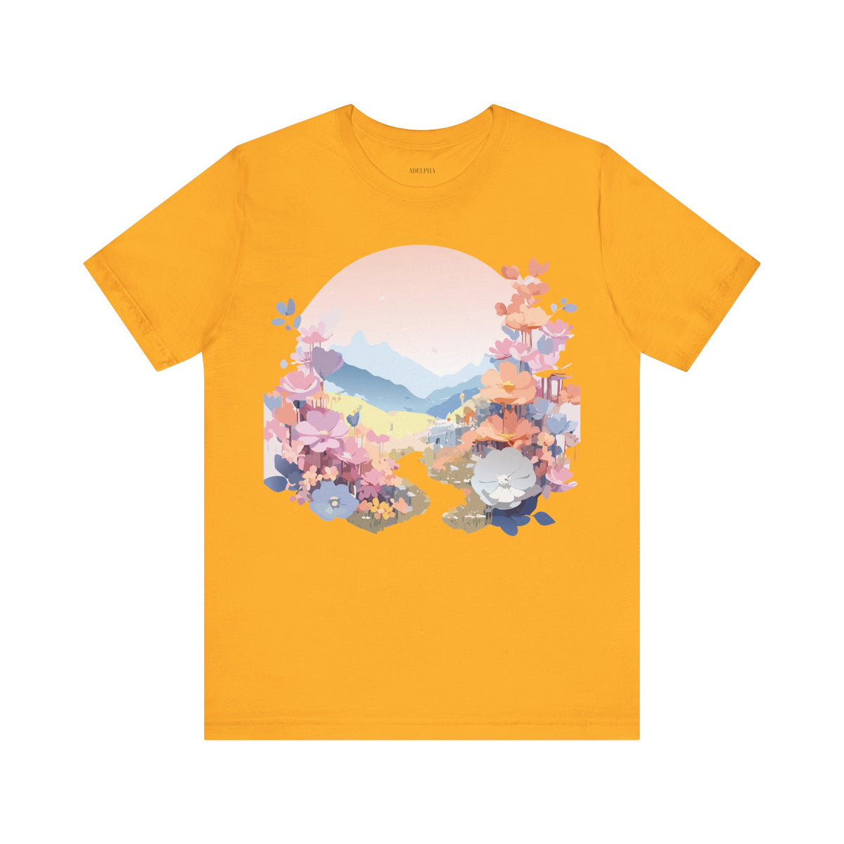 Floral Graphic Tee Shirt - Bella+Canvas Unisex 100 Cotton 18
