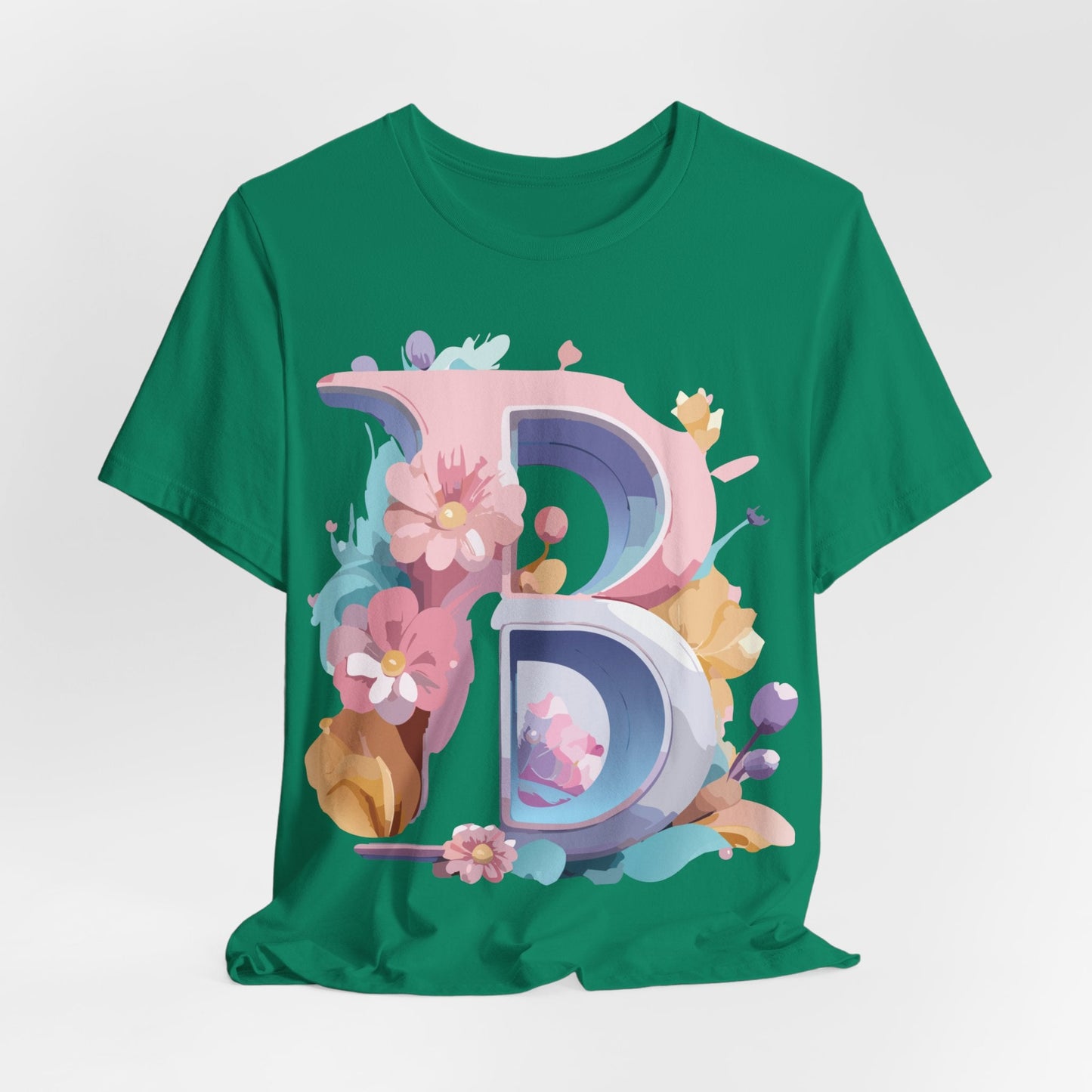 Letter B Shirt Graphic Tee Unisex Vintage Inspired Artwork Adelpha Art Design Short Sleeve
