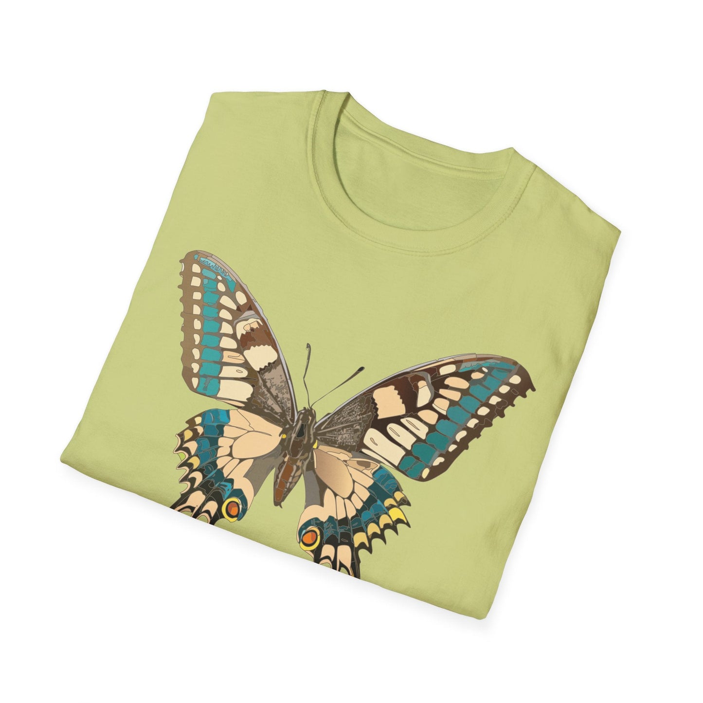 Unisex Butterfly T Shirt Softstyle 64000 Ring Spun Cotton Lightweight Tee Breathable Everyday Comfort