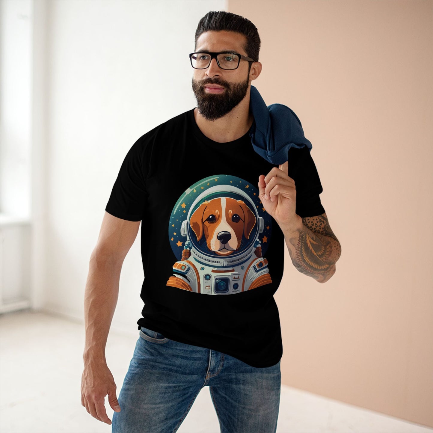 Unisex Premium Cotton Tee With Original Dog Art Shirt Design By Retro2Nova Discover Everyday Comfort And Style