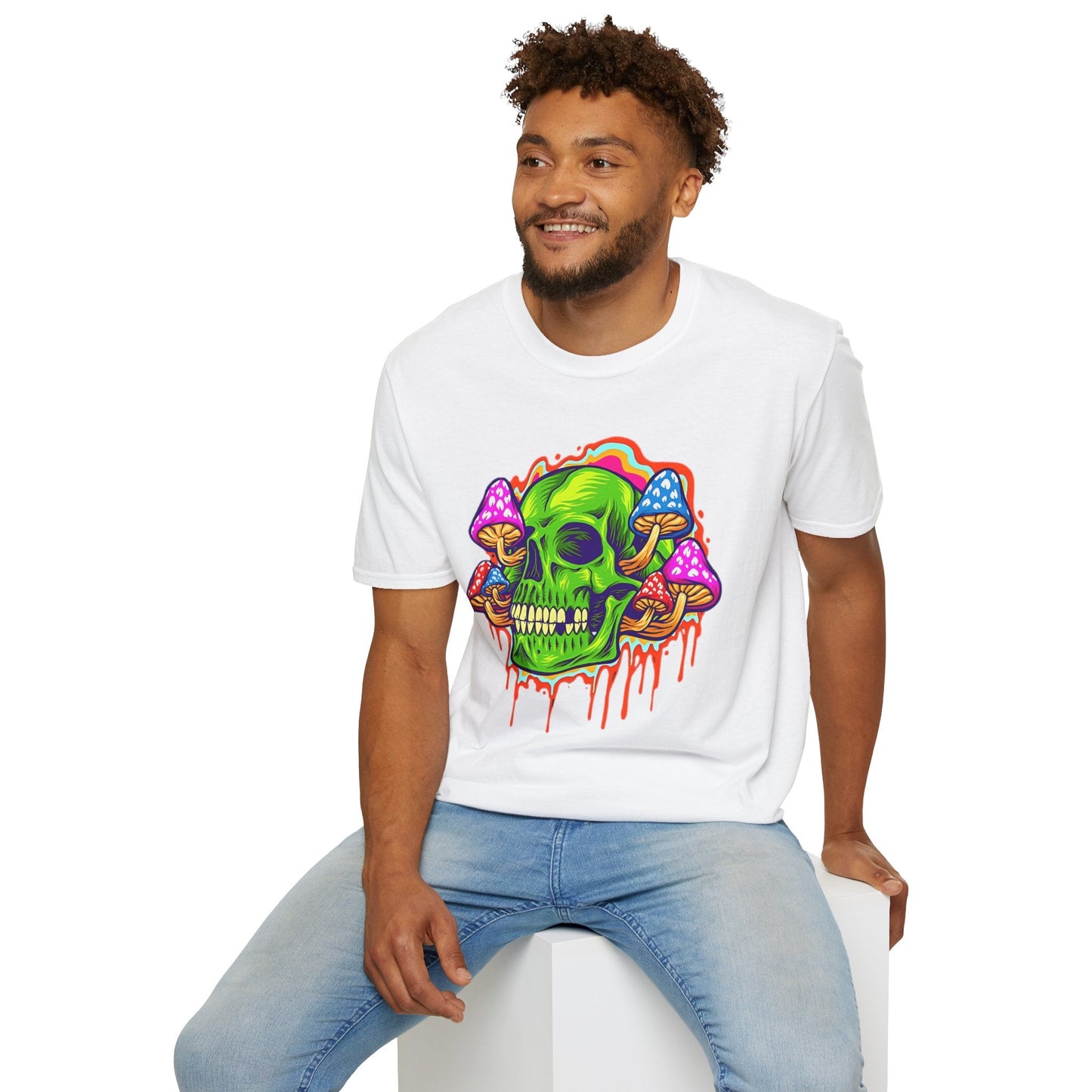 Skull Tee Shirt Unisex Skeleton Shirt With Skull Design Gildan Softstyle 64000 Cotton Tee