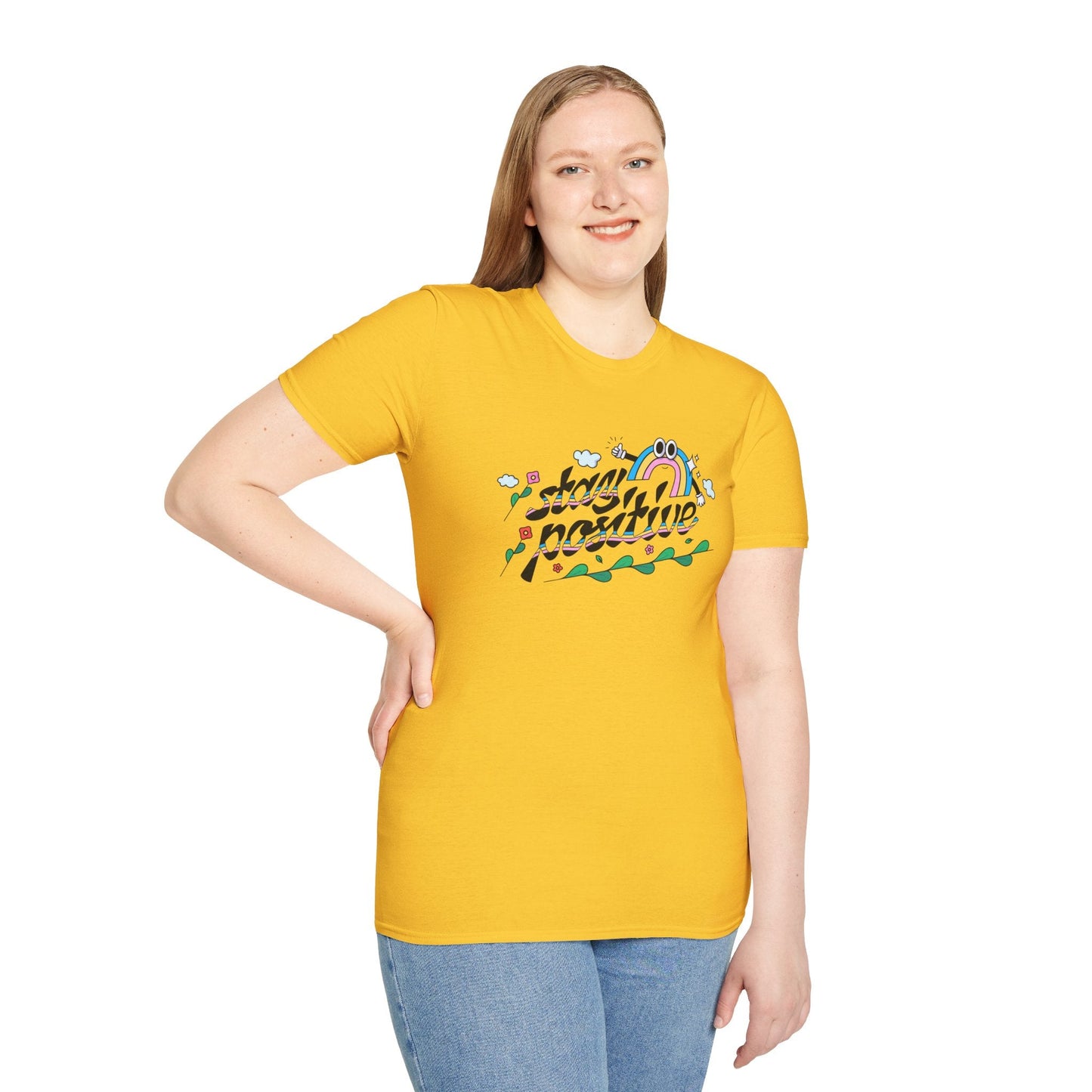 Positive Slogan T Shirts Unisex Softstyle Tee With Positive Words And Good Quotes Gildan 64000