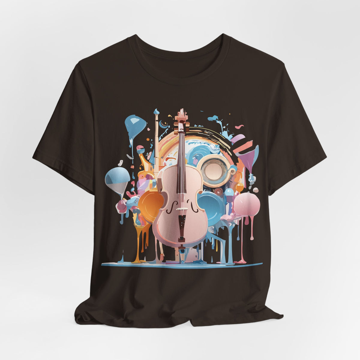 Music Graphic Unisex Cotton Bella+Canvas Tee with Art Design n155