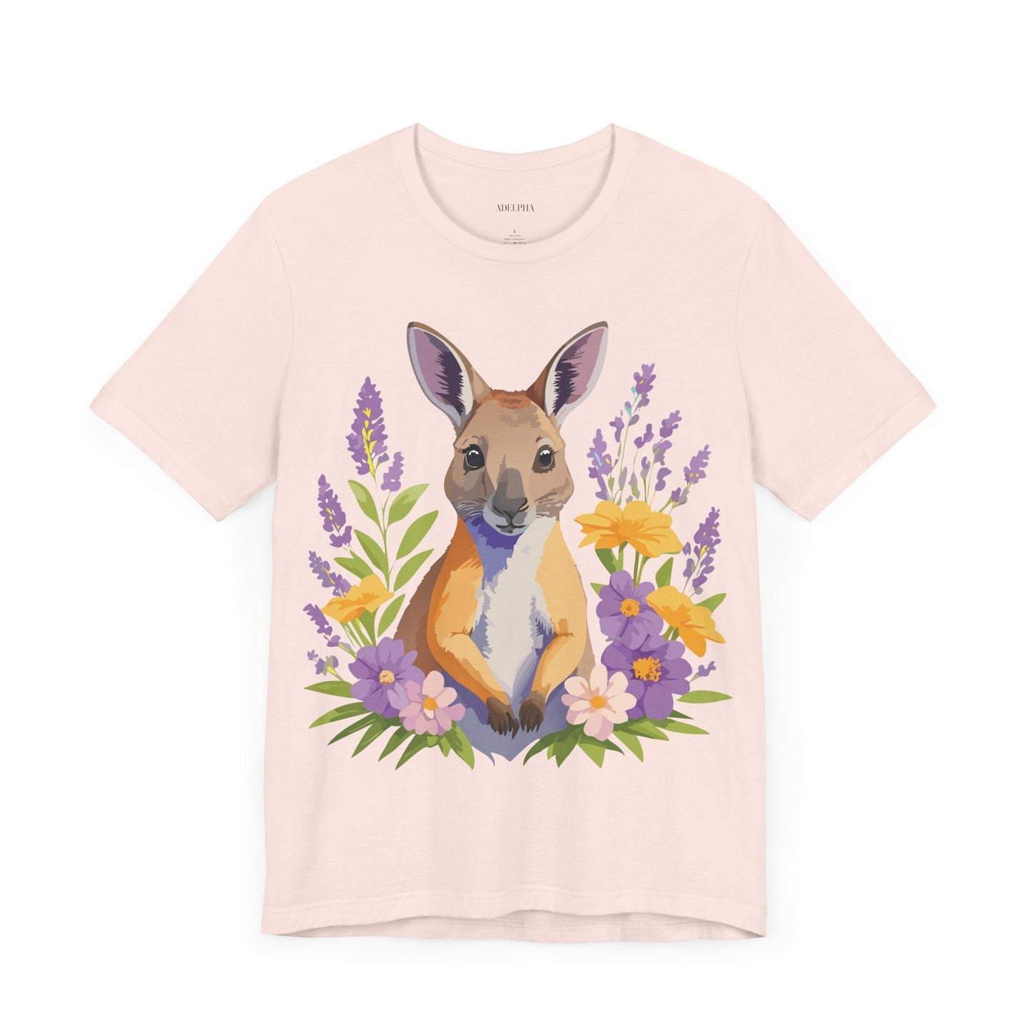 Adelpha Vintage Inspired Graphic Tee Kangaroo Artwork Unisex Jersey Short Sleeve T Shirt