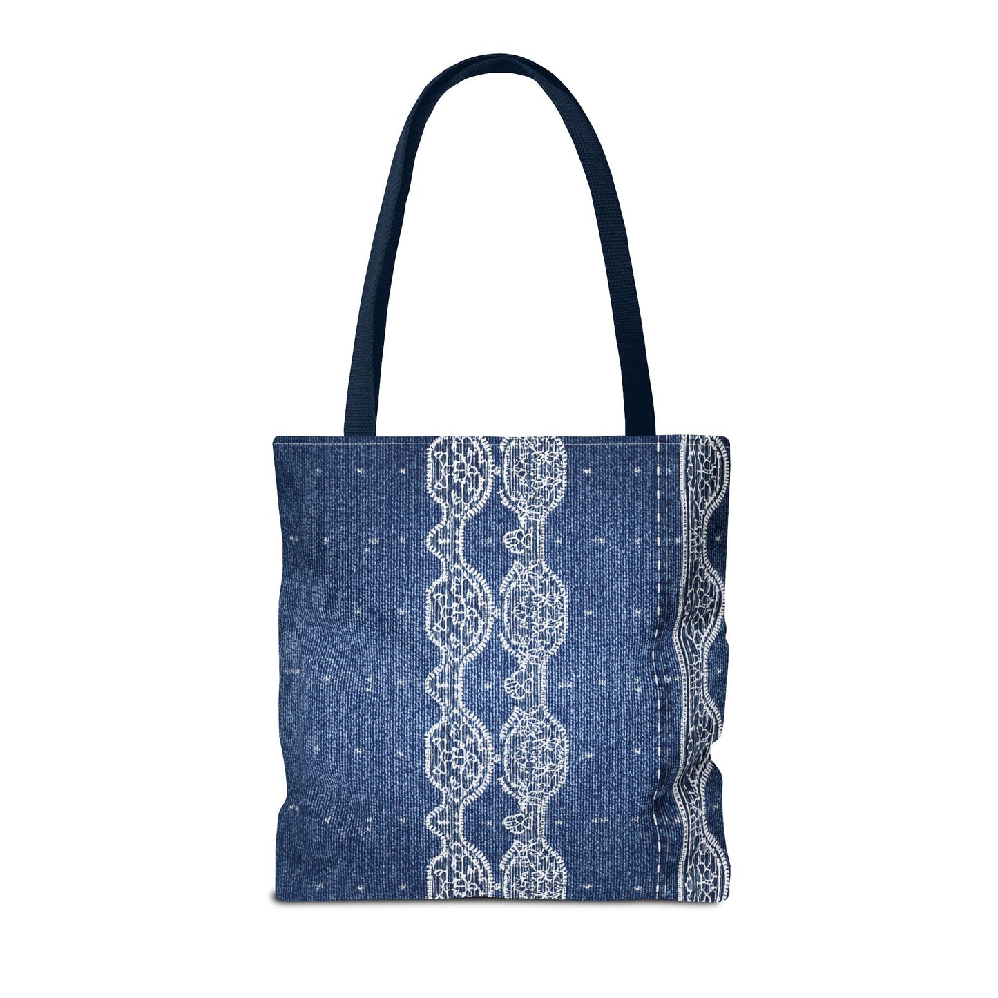 Denim Fabric Imitation Print Unisex Canvas Bag Poly Spun 3 Sizes Tote Bag 106