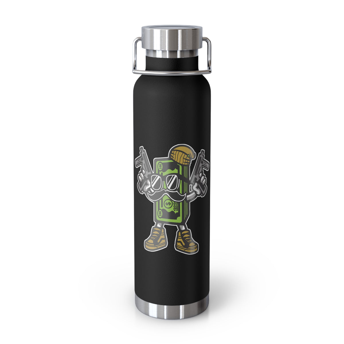 22oz Copper Insulated Water Bottle with Cartoon Design - CV13
