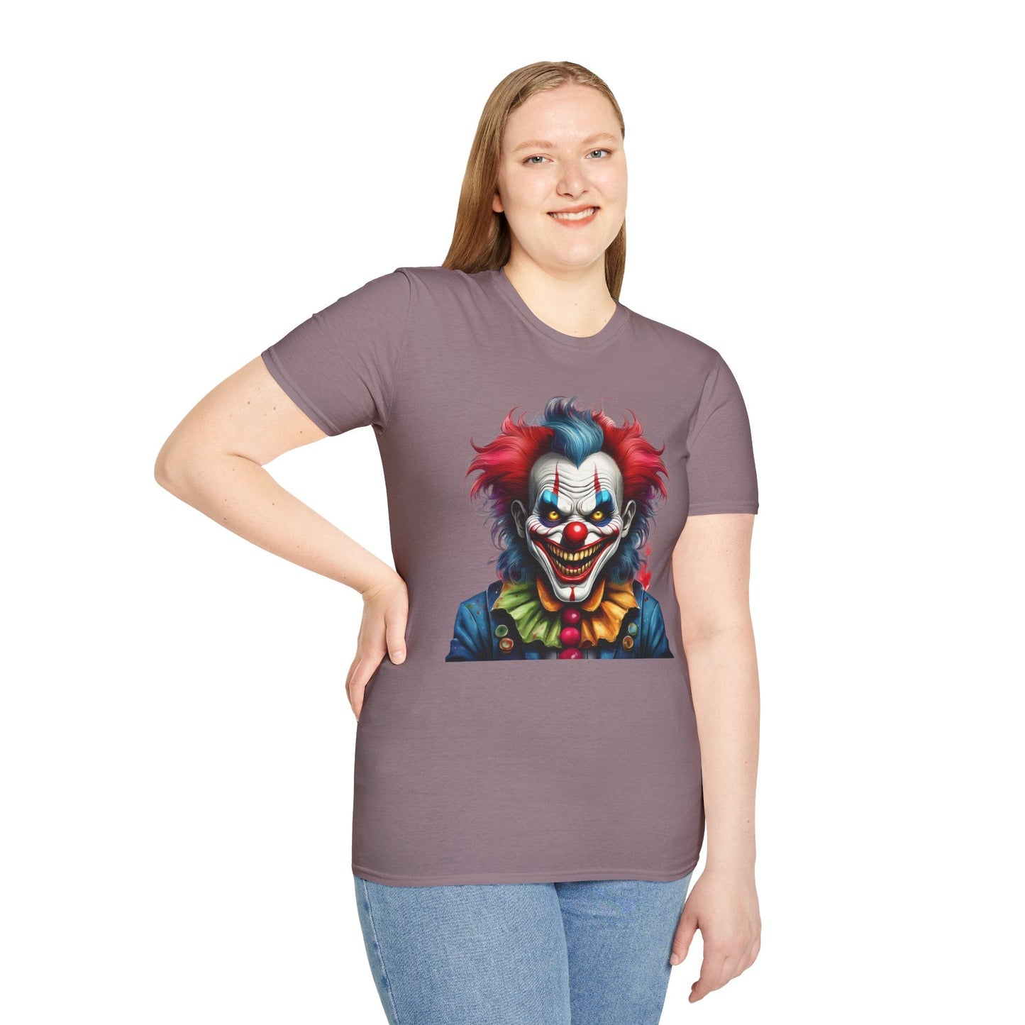 Unisex Clown Shirt Funny Man Tee Circus Theme Shirt Scary Man Shirt Softstyle Comfort