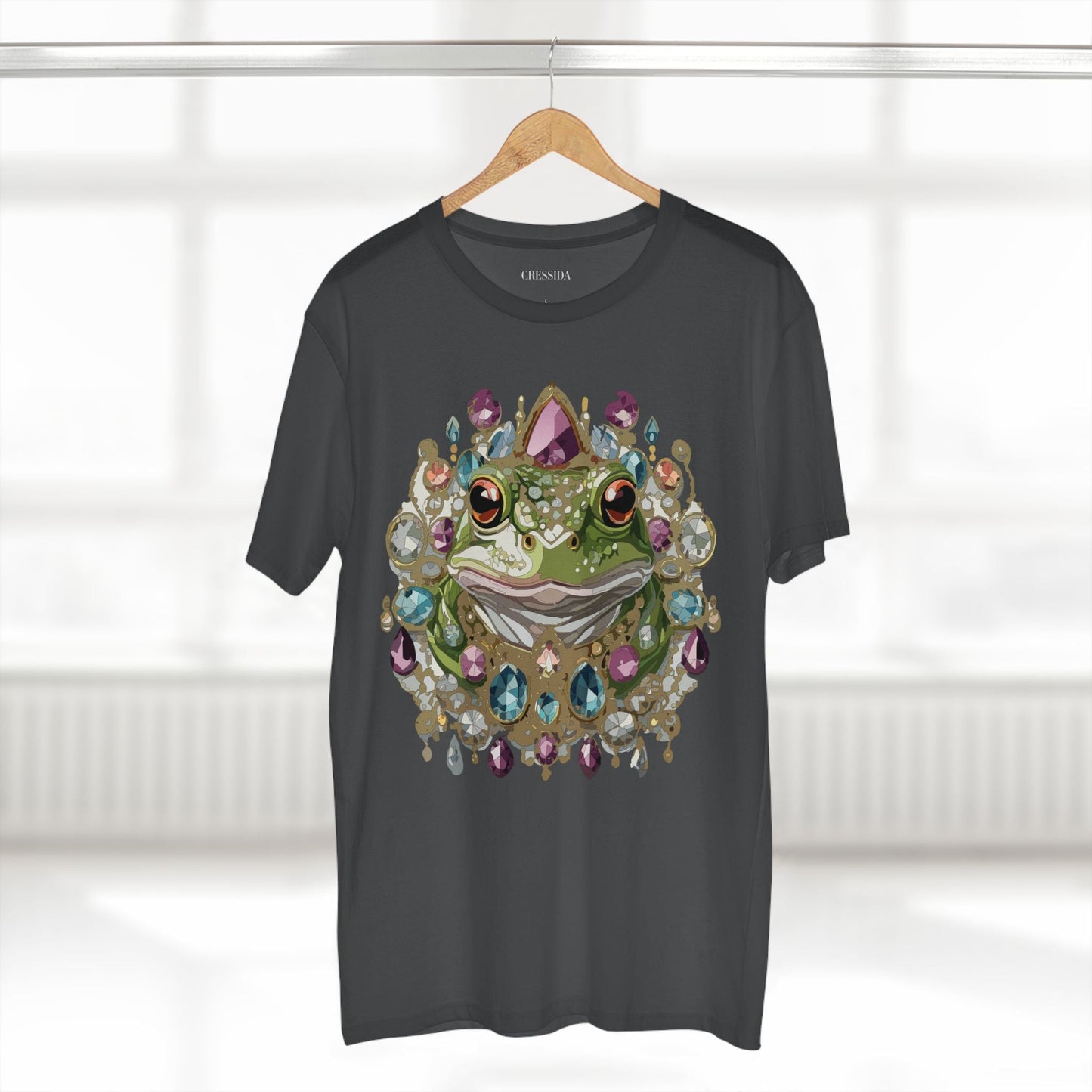 Frog Graphic Unisex 100 Cotton Tee With Unique Animal Golden Medallion Art Design 28