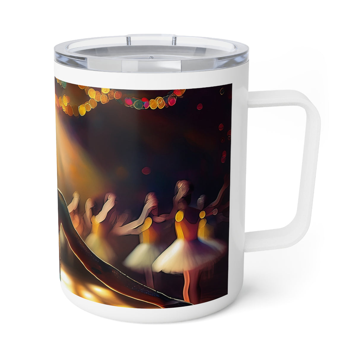 14 Art Design Insulated Coffee Mug Clear Lid 10oz Insulated Coffee Mug 10oz