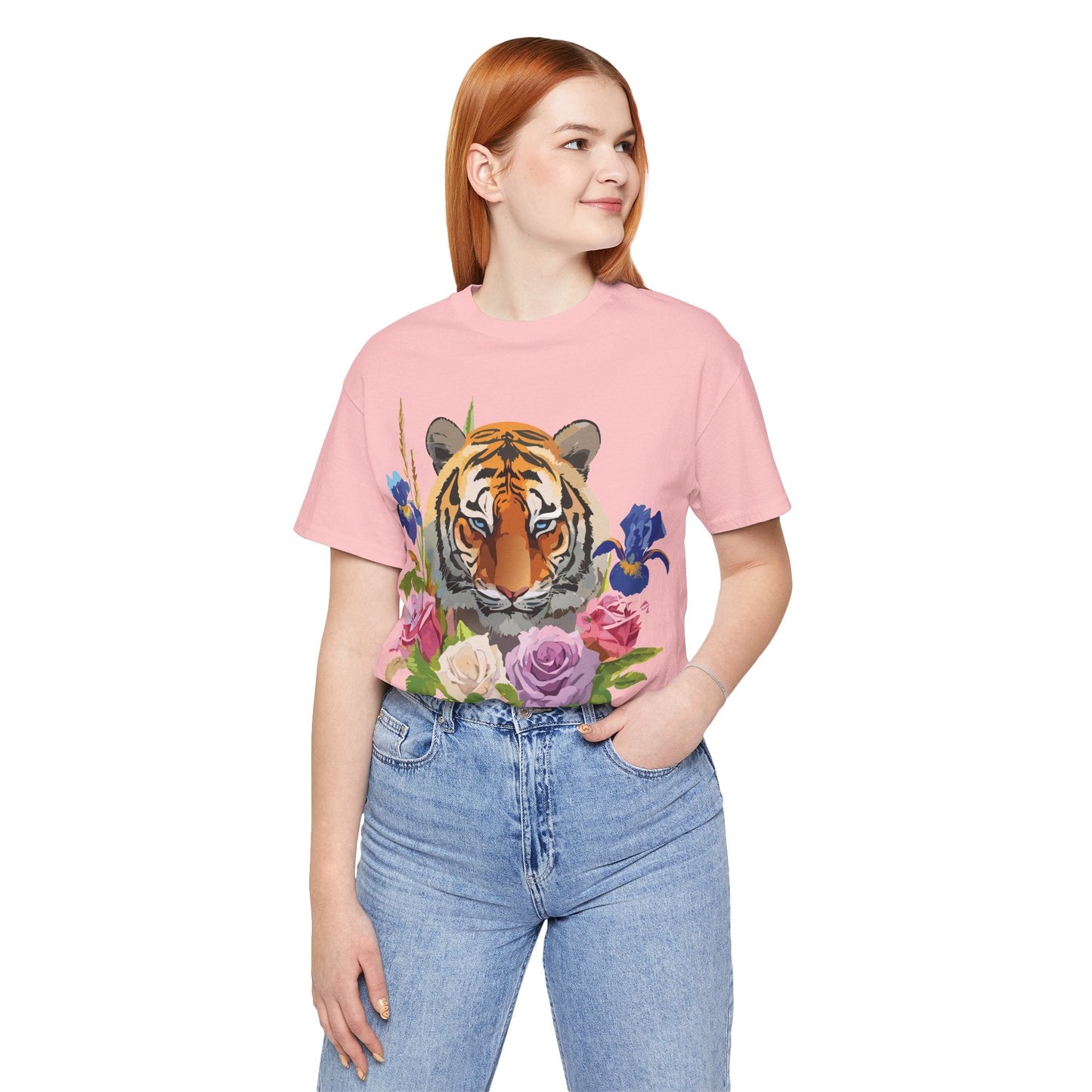 Tiger Graphic Tee Unisex Short Sleeve Tee With Vintage Inspired Artwork By Adelpha