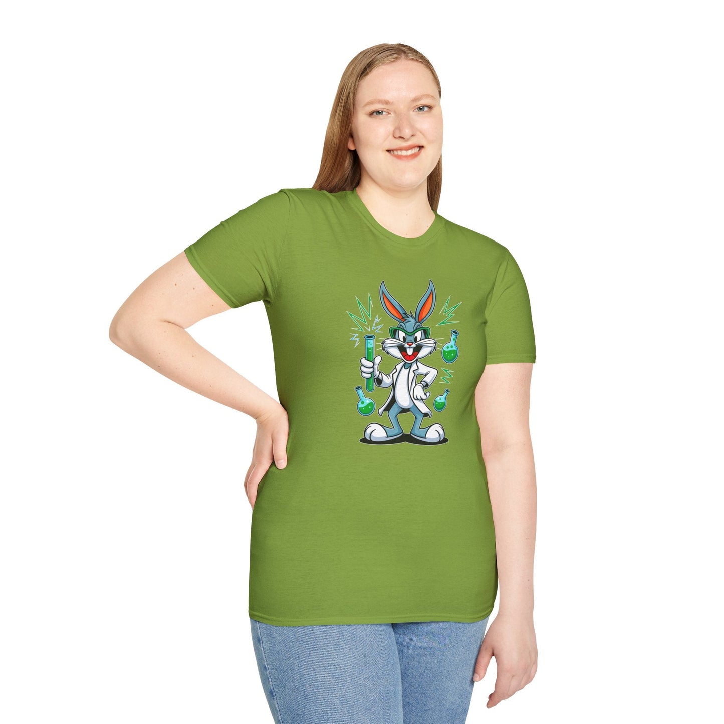 Bugs Bunny T Shirt Unisex Softstyle Cartoon Tee 100 Percent Ring Spun Cotton Graphic Artwork