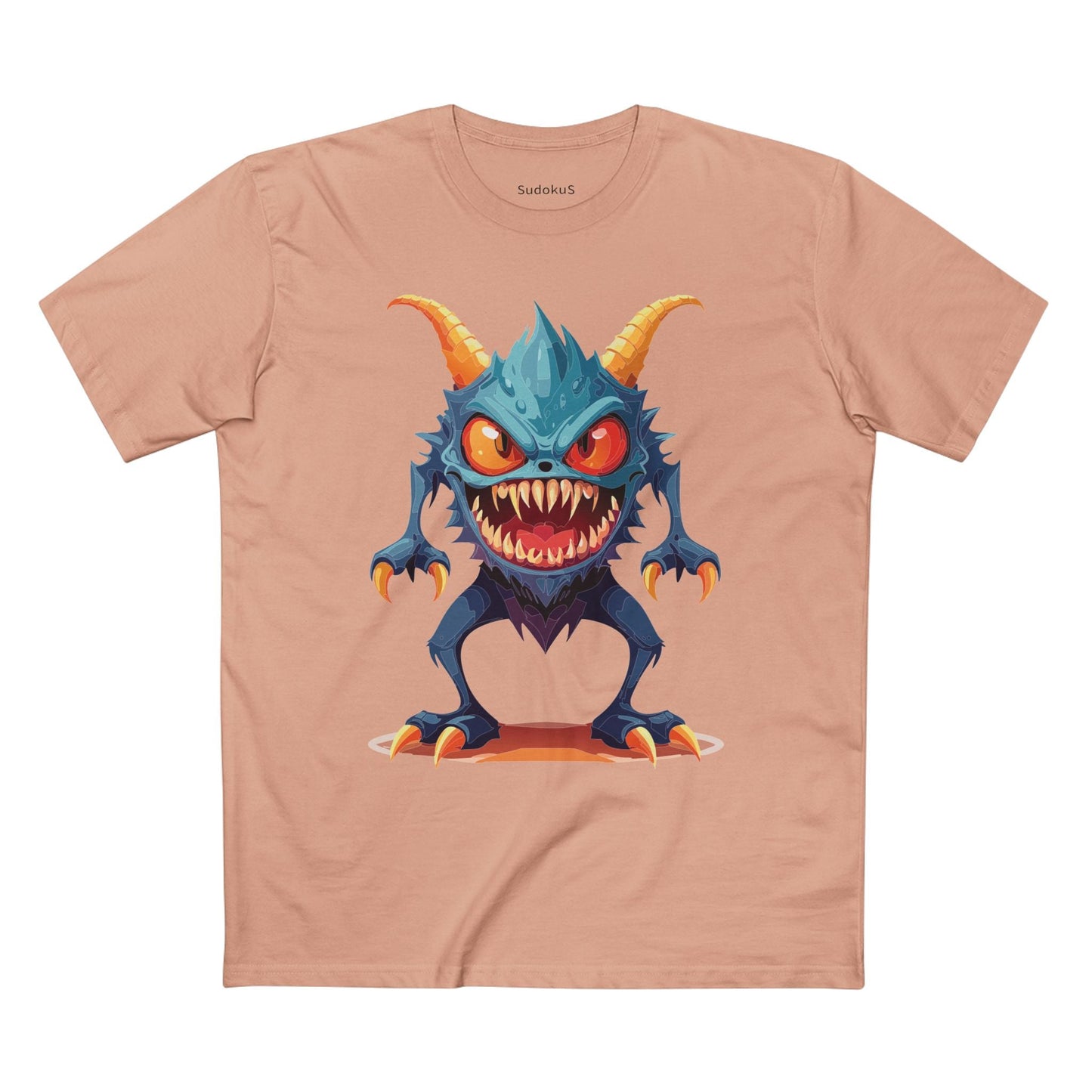 Cartoon Monsters Graphic Unisex 100 Cotton Staple Tee 1