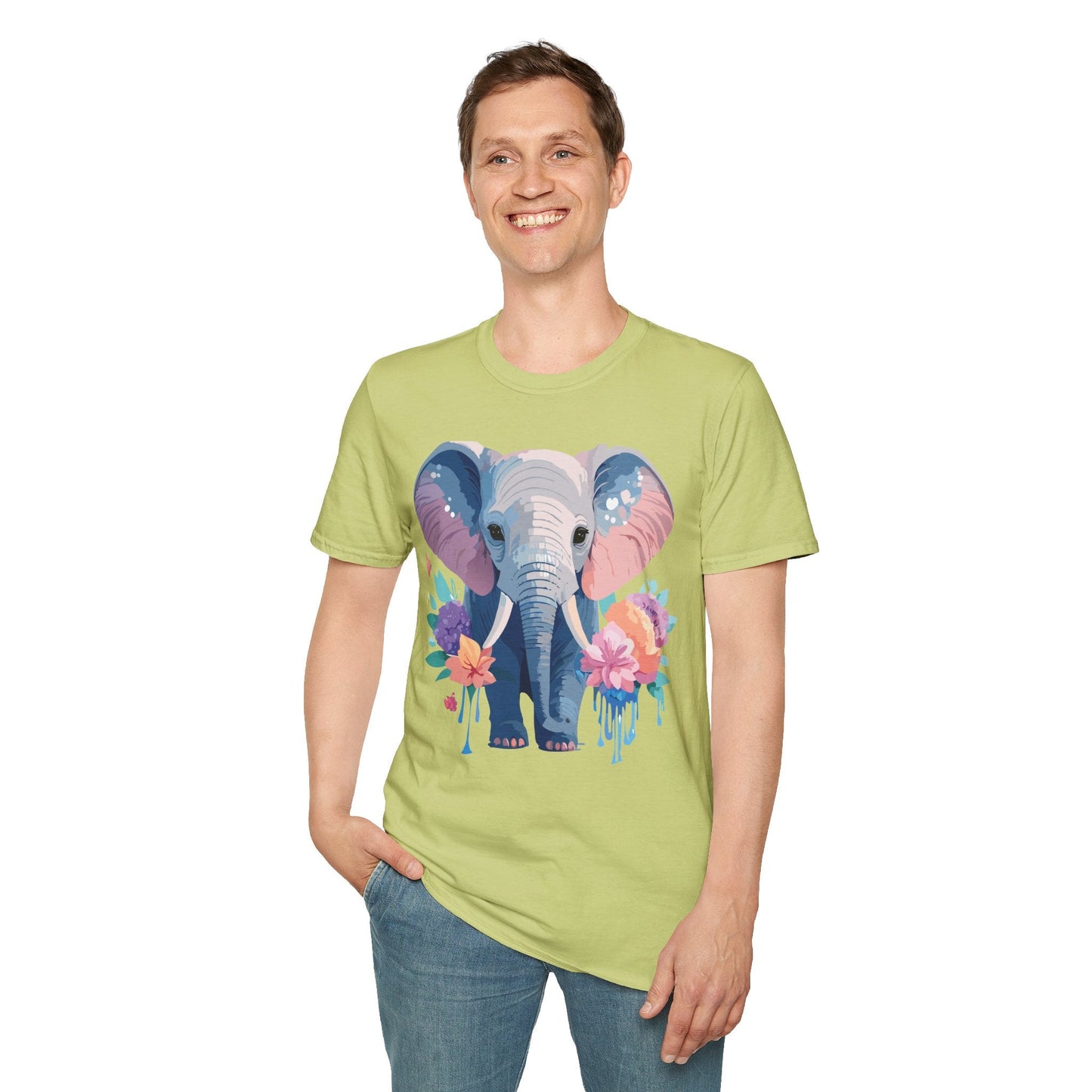Elephant Graphic T Shirt Unisex Softstyle 64000 Cotton Animals T Shirt For Adults Premium
