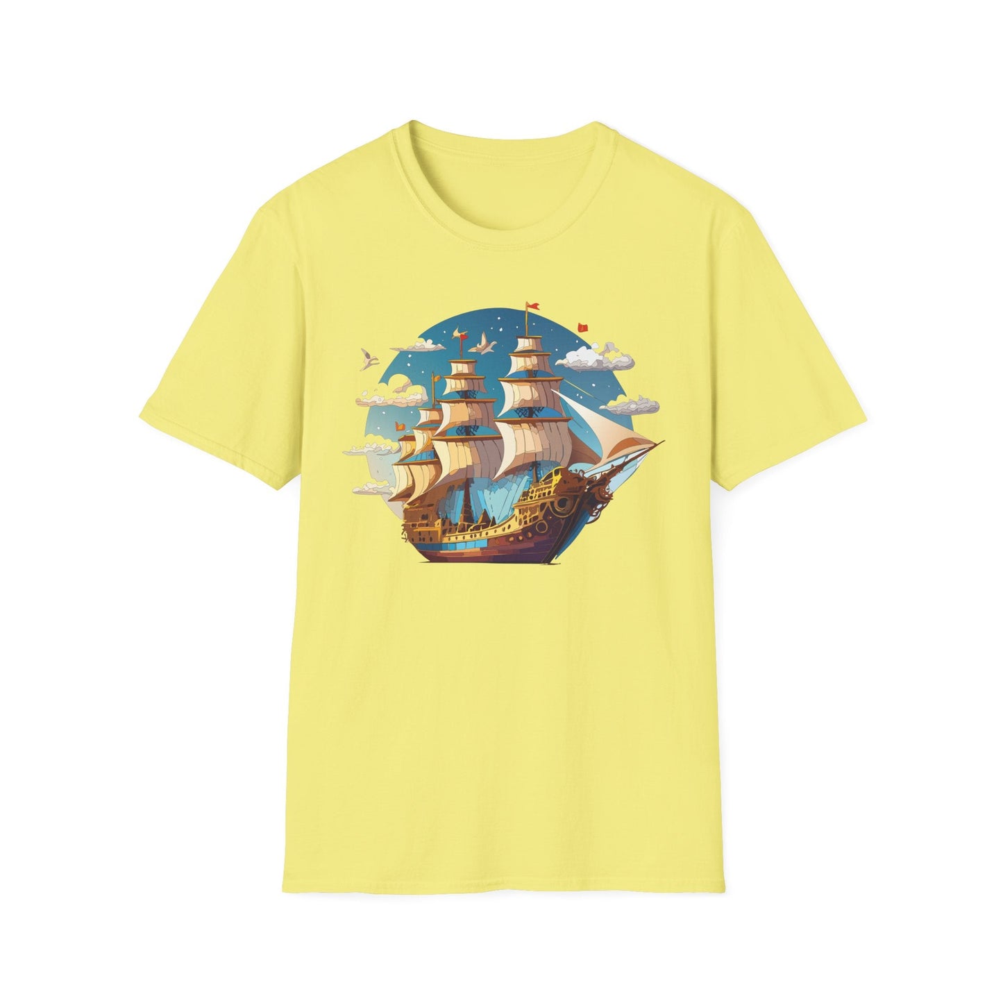 Ship T Shirts Frigate Vessel Tee Shirt Unisex Gildan Softstyle 64000 Cotton Tee Comfort Fit