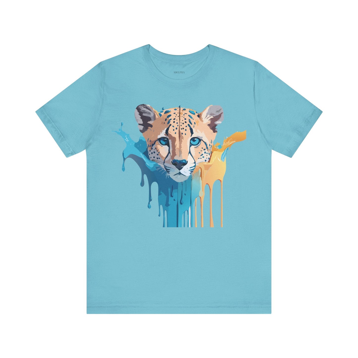 Adelpha Cheetah Graphic Jersey Tee Unisex Short Sleeve Art Design