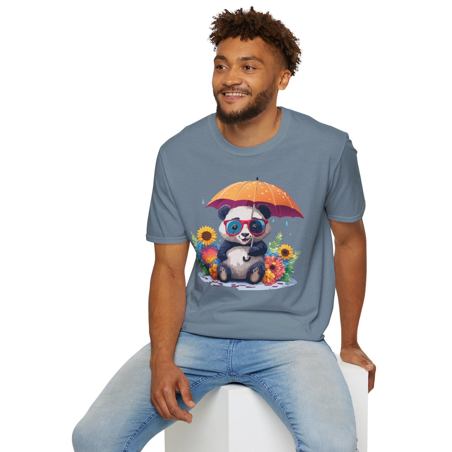 Panda Shirt Unisex Panda Tee Animal Graphic T Shirt Softstyle 64000 Cotton Breathable Everyday
