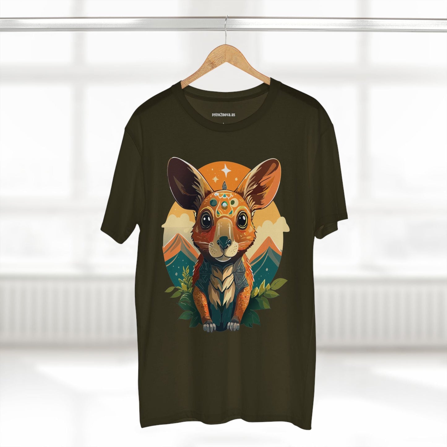 Rabbit Animals Shirt Unisex Premium Cotton Tee With Original Art Design From Retro2Nova Collection Premium Art Apparel
