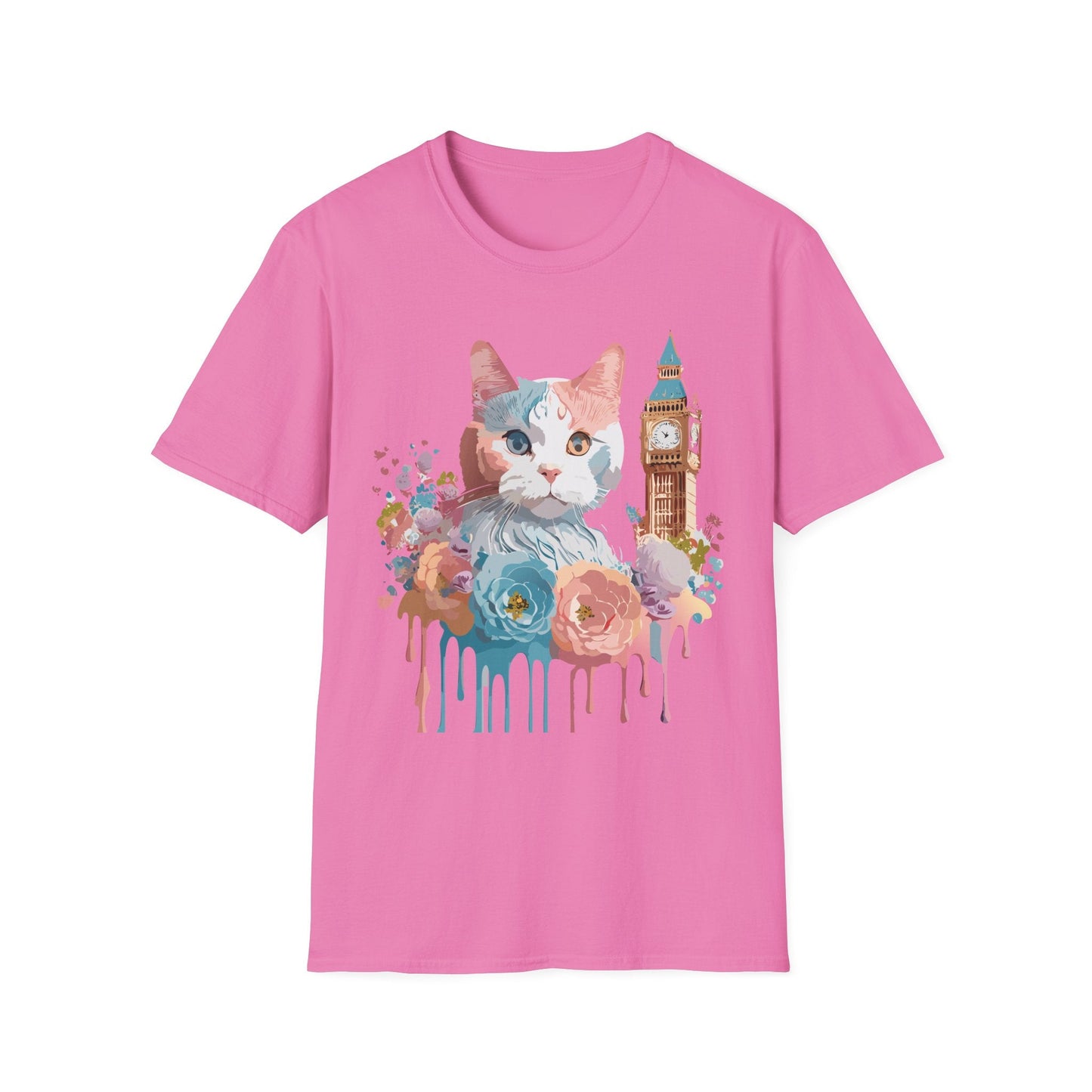 Cat Shirt Unisex Tee Softstyle 64000 Gildan Ring Spun Cotton