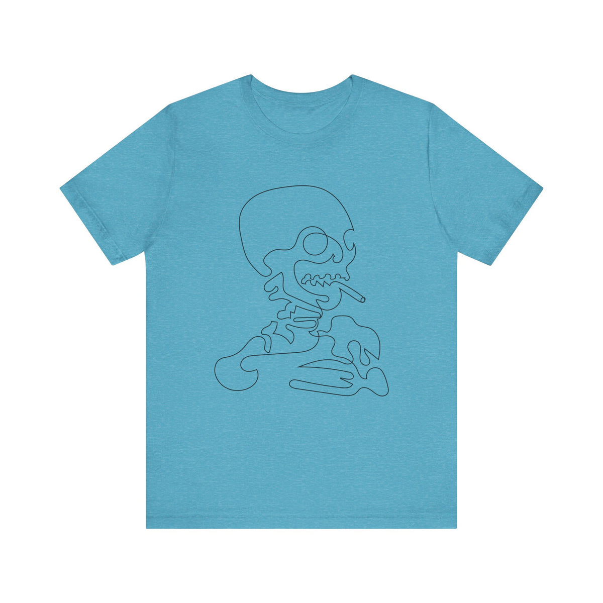 Camiseta unisex de algodón con calavera