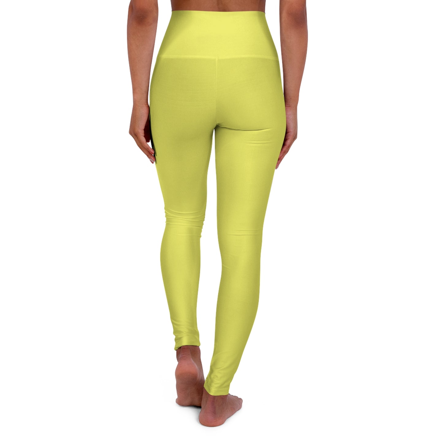Lemon Color High-Waist Yoga Leggings Women's Seamless Poly-Span Stretchy Pants XS-2XL