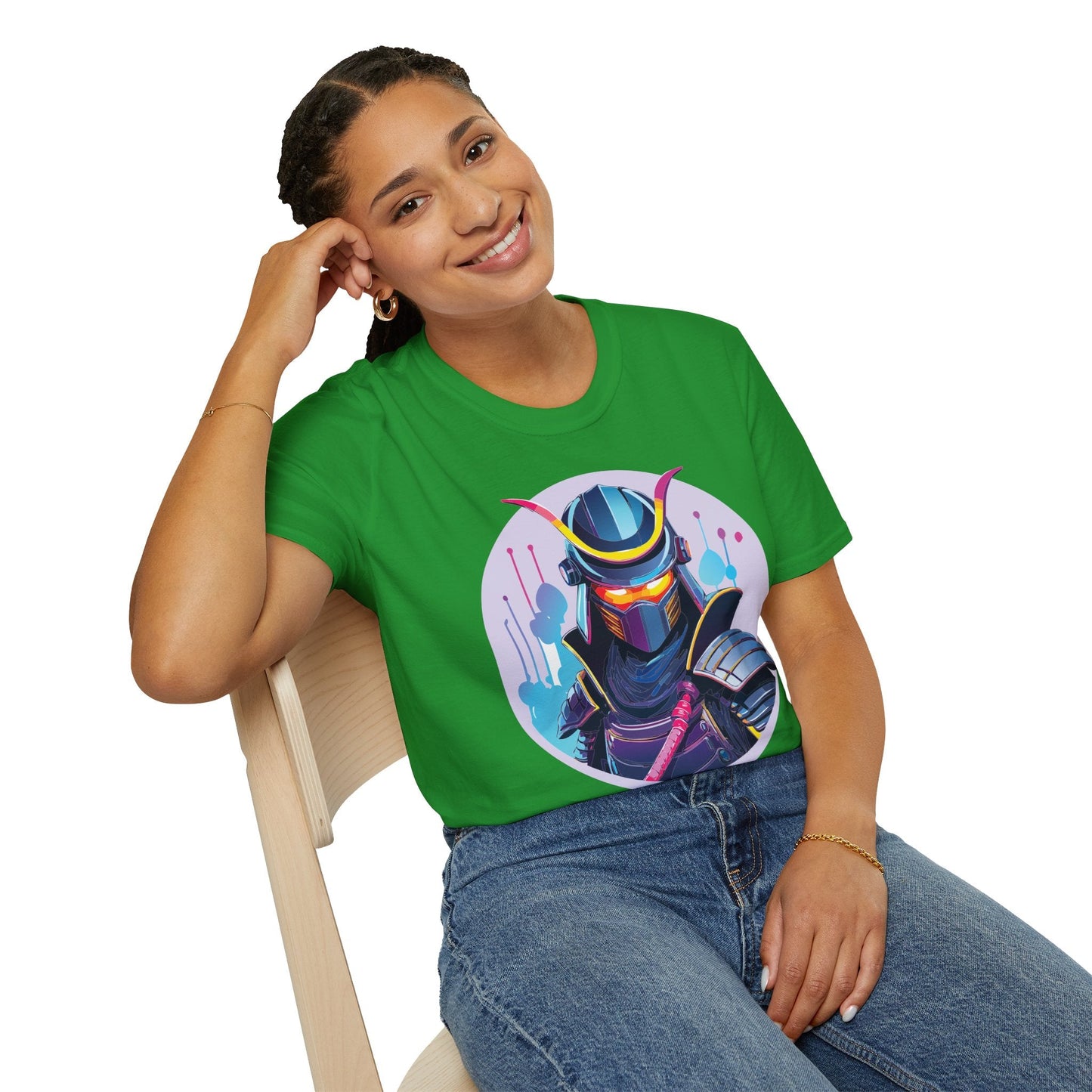 Unisex Samurai Shirt Gildan Softstyle Tee Hundred Percent Ring Spun Cotton Comfort
