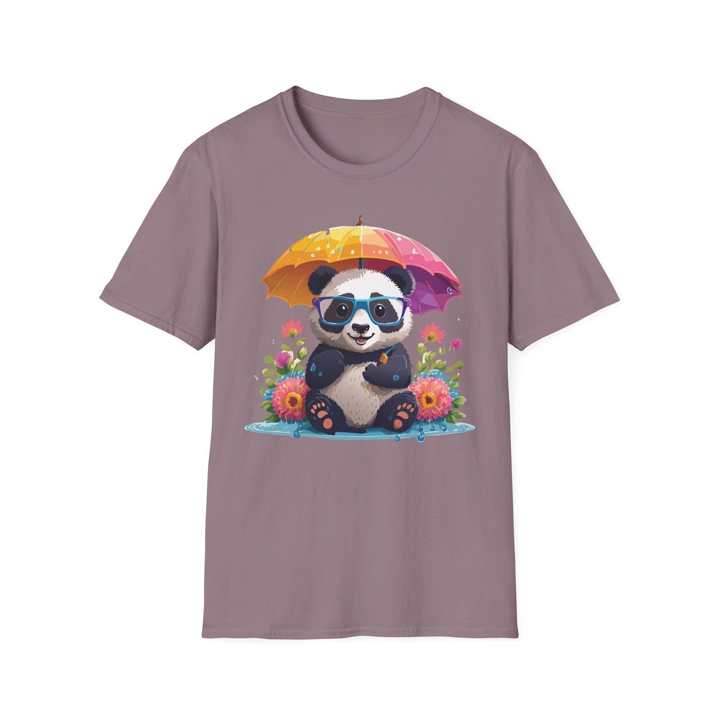 Unisex Panda Shirt Softstyle Tee 100 Percent Ring Spun Cotton Comfortable Animal Tee