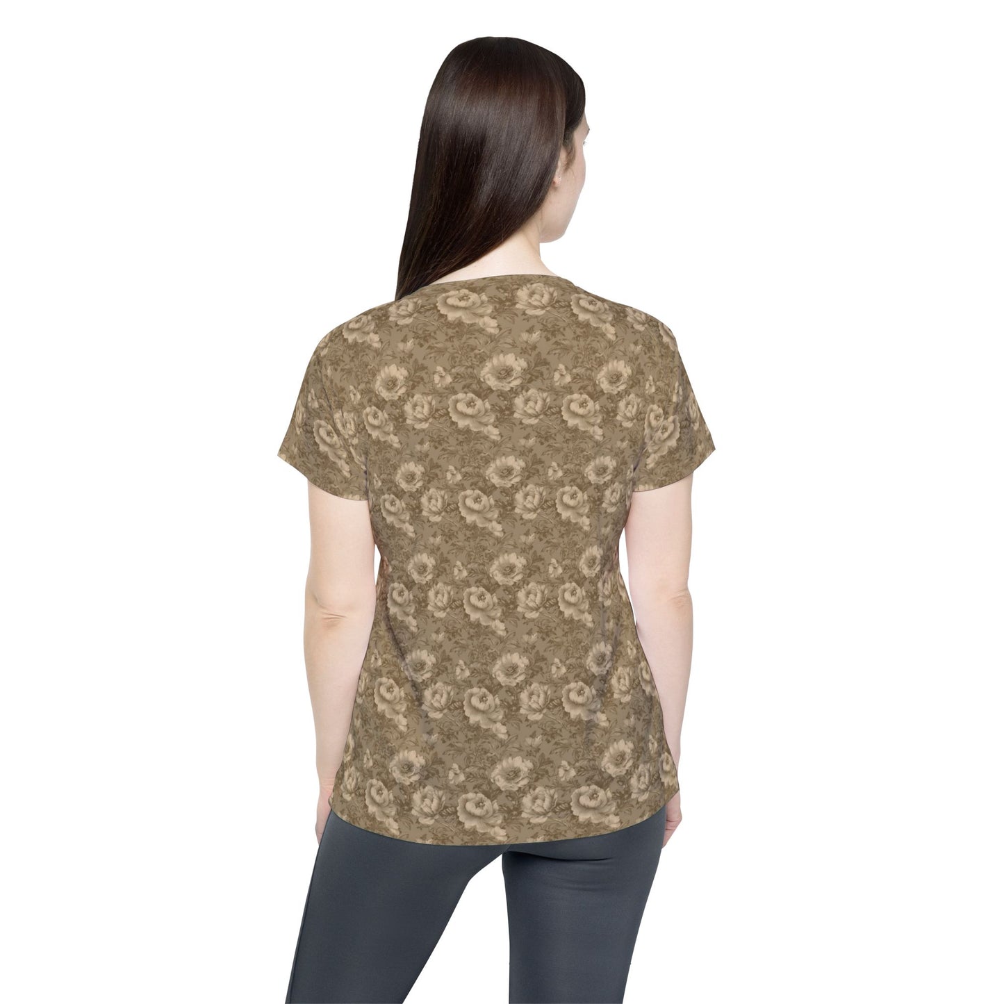 Women Poly T-Shirt with Floral Print