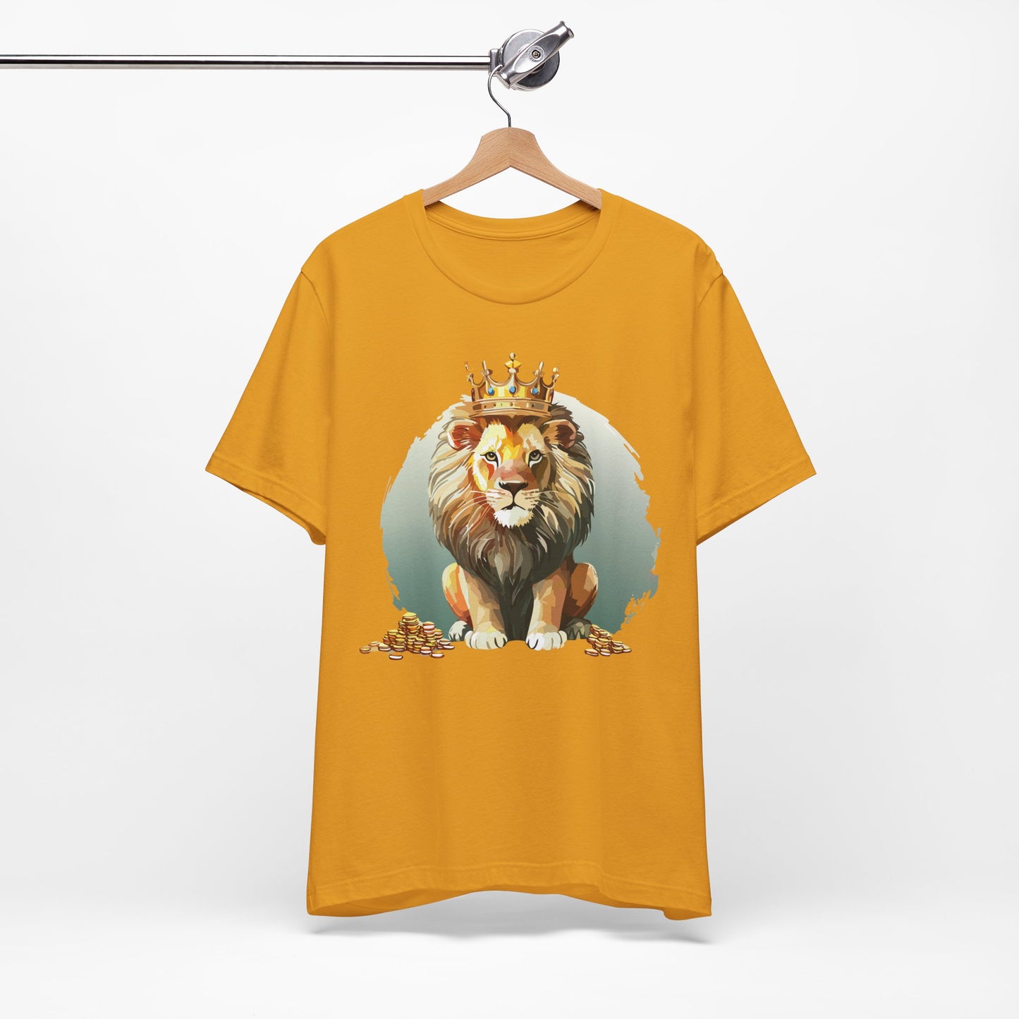 Regal Lion Short Sleeve Tee, Animal Shirt, Lion Tee, Unisex Top, Birthday Gift, Shirt with Animal design