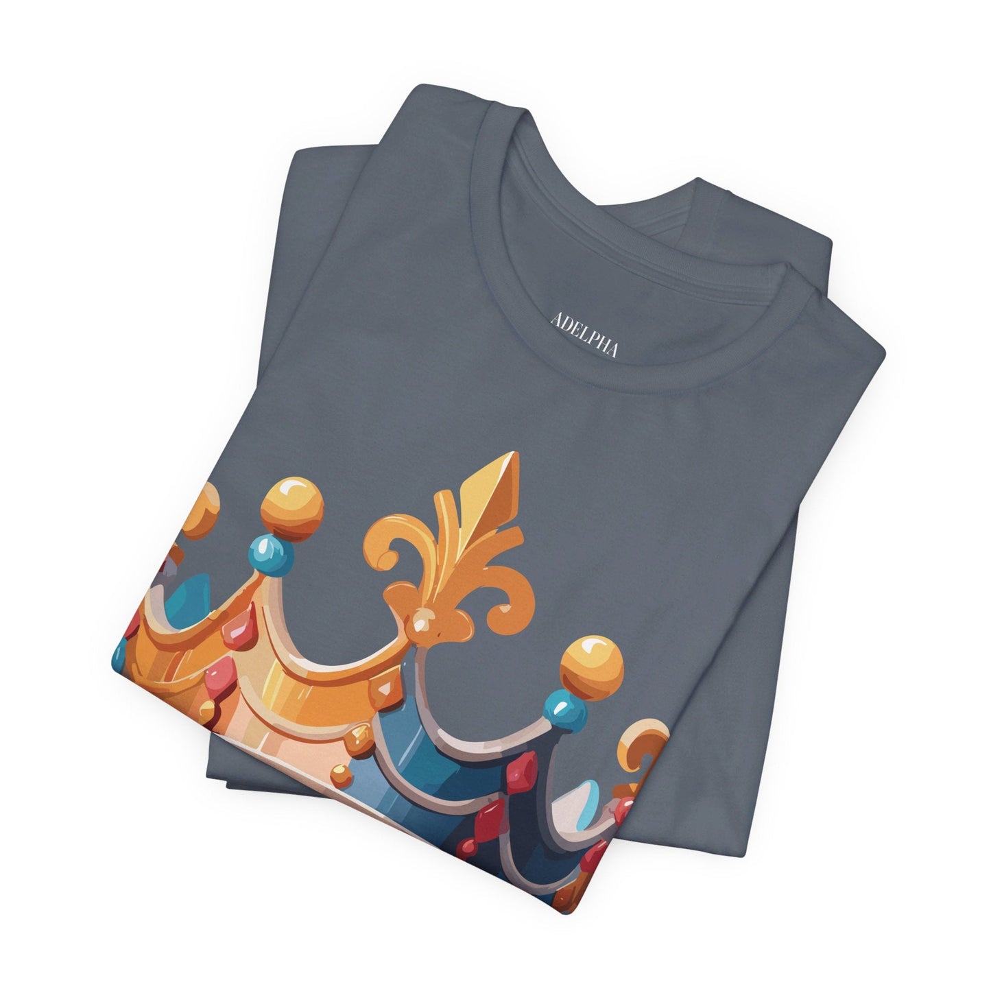 Adelpha Crown Graphic Tee Unisex Vintage Inspired Art Design Short Sleeve Shirt