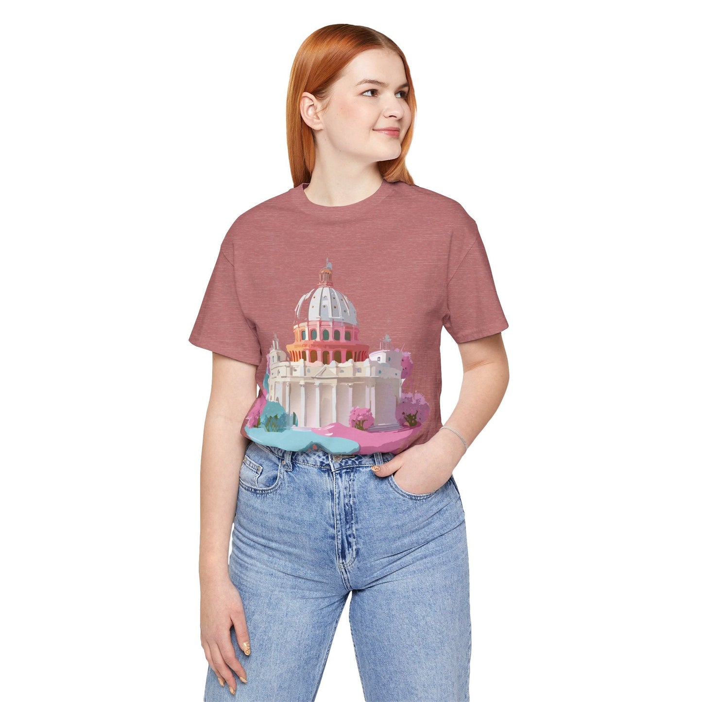 Adelpha Rome Tourist Shirt Unisex Graphic Tee With Vintage Art Design Comfortable Fit