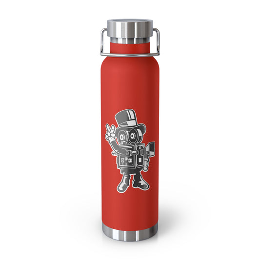22oz Copper Insulated Water Bottle with Cartoon Design - CV16