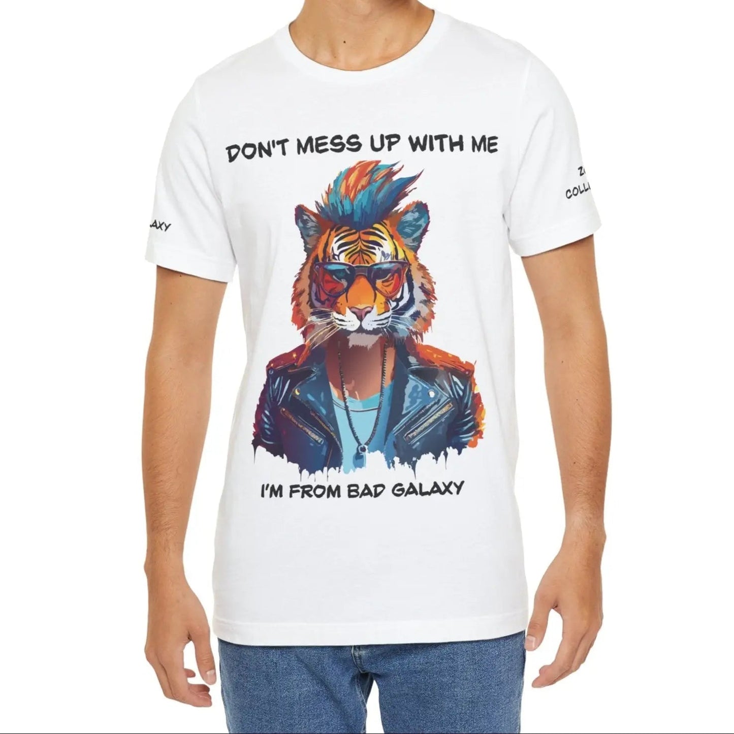 Animal T Shirt Bad Galaxy Made To Order Cotton Tee With Eco Friendly Inks Free Shipping USA