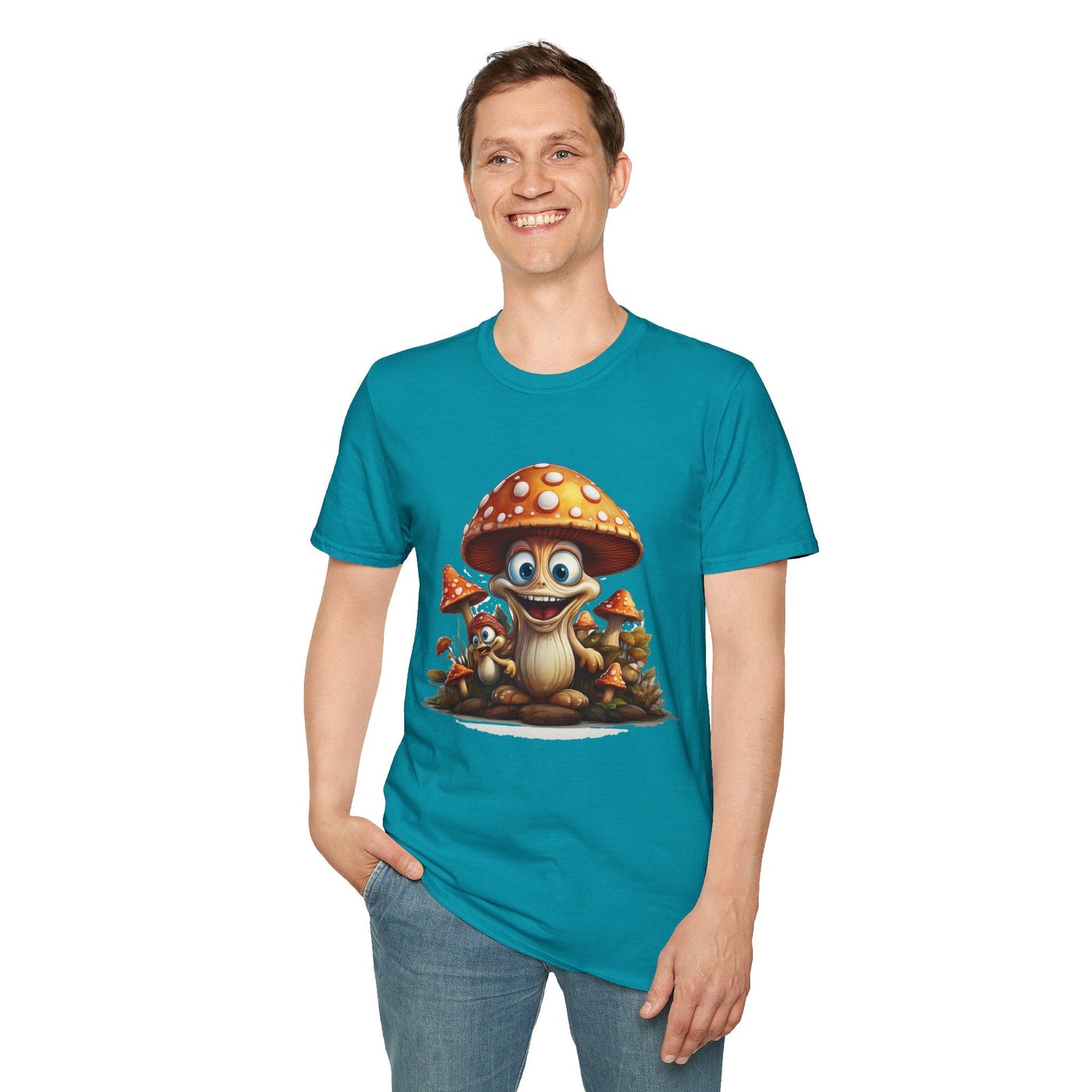 Mashroom Tee Shirt Unisex Softstyle 64000 Comfortable Mushroom Shirt With Funny Fungus Design