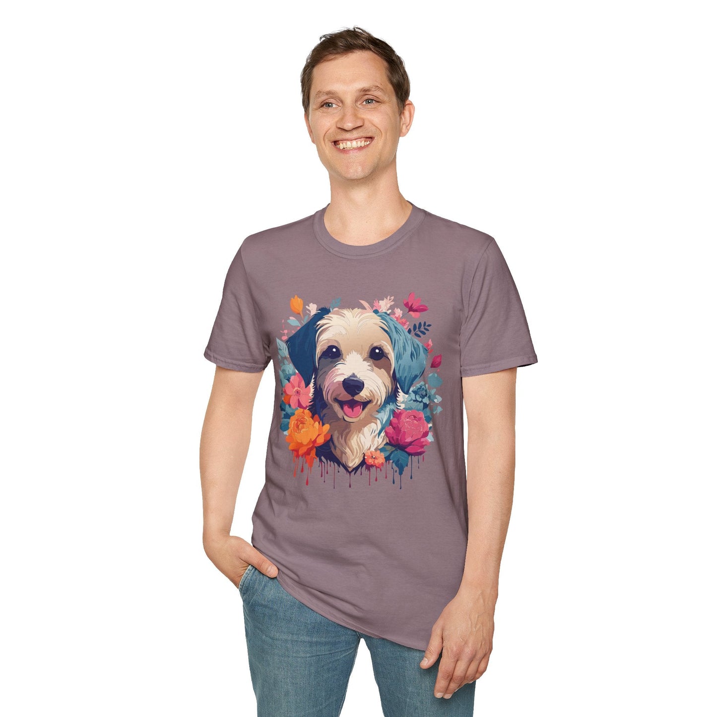 Dog Shirt Unisex Animal Tee Made From 100 Percent Ring Spun Cotton