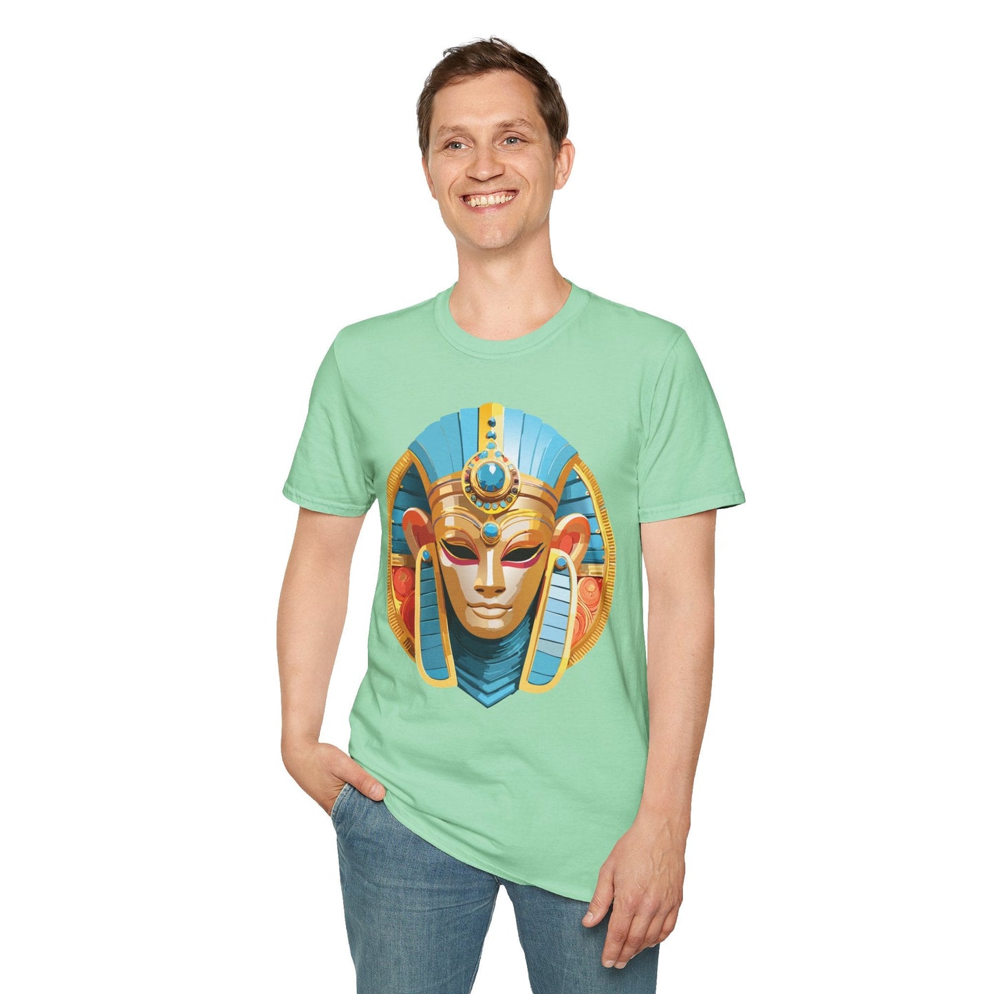 Mask Tee Shirt Unisex Softstyle Short Sleeve Art Design T Shirt 100 Percent Ring Spun Cotton