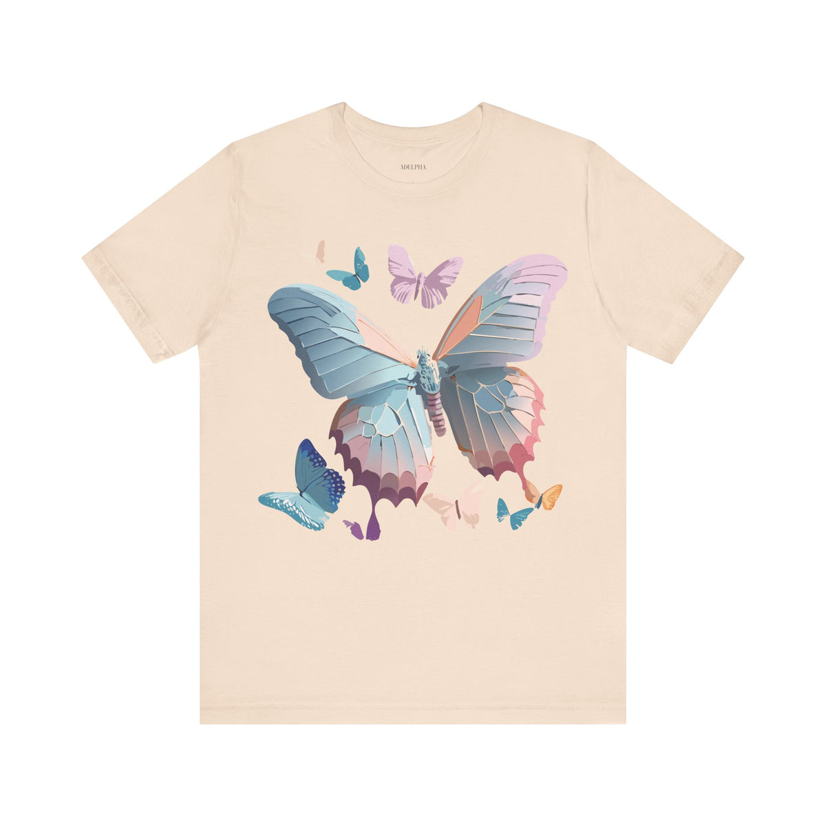 Butterfly Graphic Unisex Cotton Bella+Canvas Tee with Art Design n100