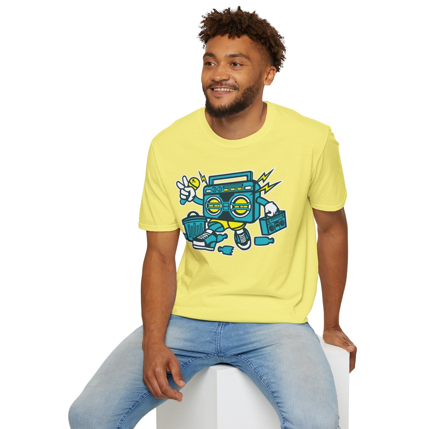 Cartoon T Shirt Animation Tee Funny Unisex Gildan Softstyle 64000 100 Percent Ring Spun Cotton