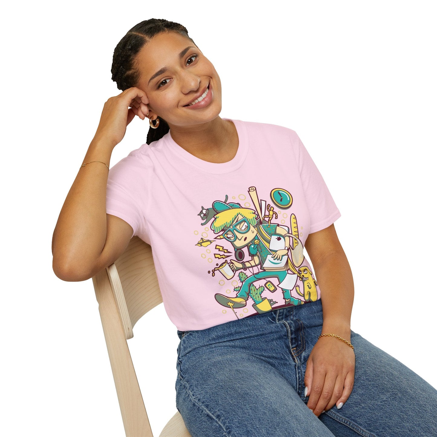 Cartoon T Shirt Animation T Shirt Funny Tee Shirt Unisex Gildan Softstyle 64000 Cotton Tee
