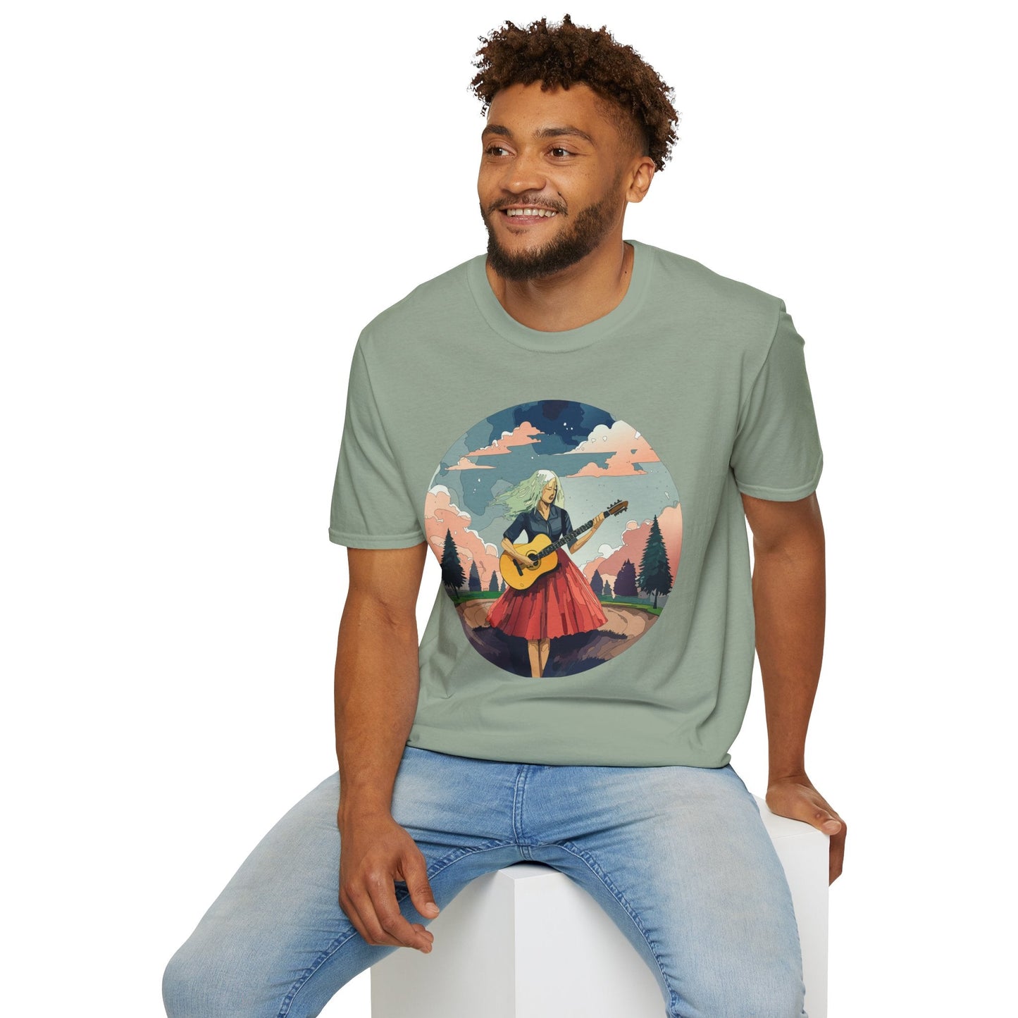 Womens Graphic T Shirt Art Design Ladies Tee Softstyle Gildan 64000 100 Percent Cotton