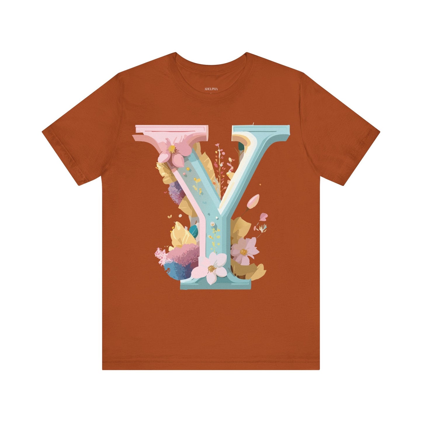 Letter Y Shirt Unisex Graphic Tee Vintage Inspired Adelpha Artwork Short Sleeve Art Design