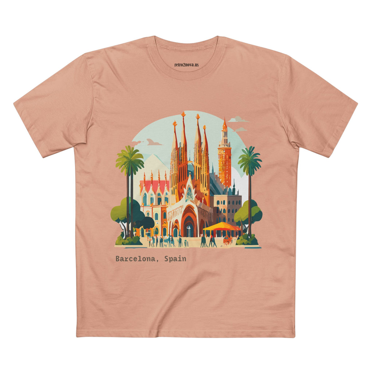 Sagrada Familia Barcelona Illustration Tee | Spain Travel Shirt