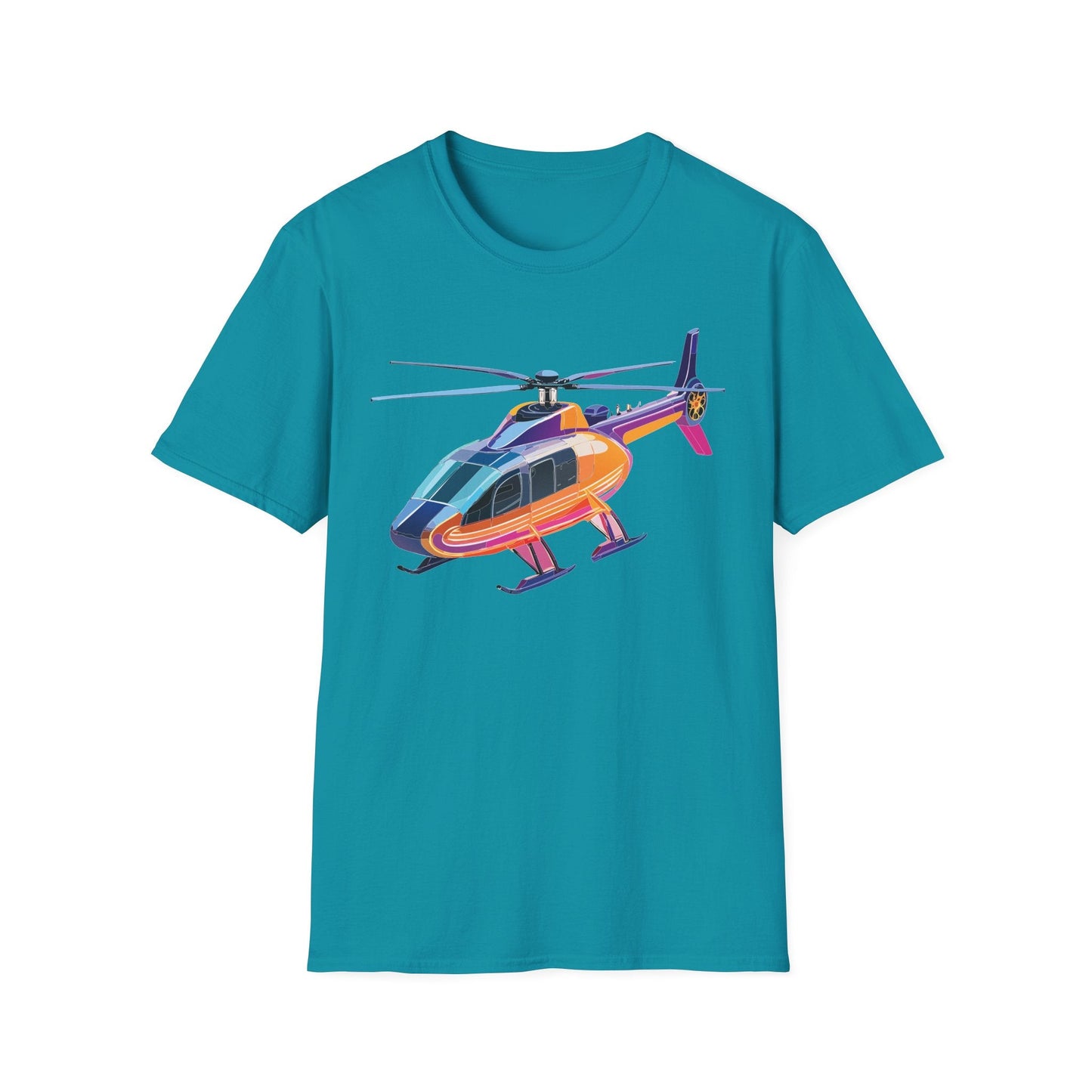 Chopper Helicopter Shirt Unisex Tee Gildan Softstyle 64000 Lightweight 100 Percent Cotton