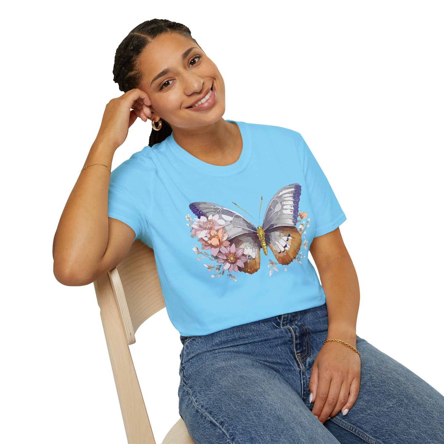 Butterfly Shirt Unisex T Shirt 100 Percent Ring Spun Cotton Gildan Softstyle Tee