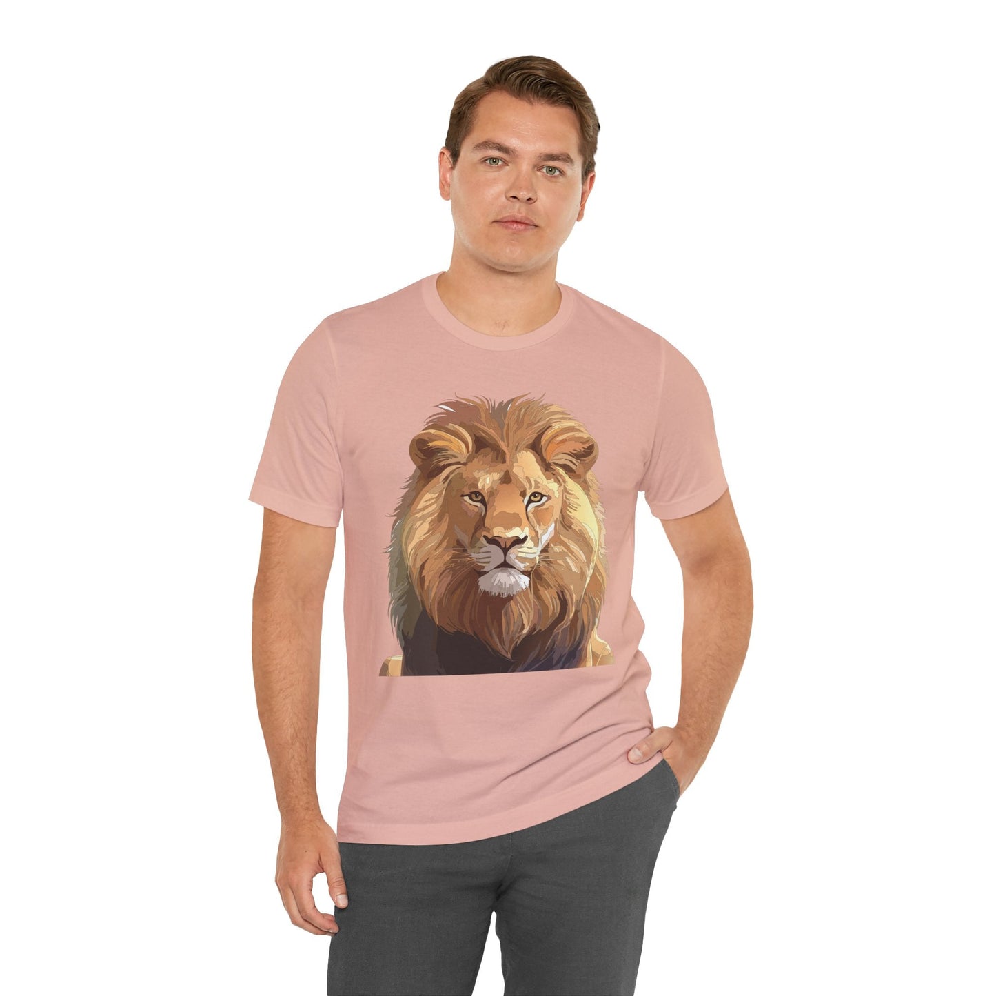 Unisex Animal Art Tee Shirt With Wild Animals Design Gildan 64000 Softstyle Cotton
